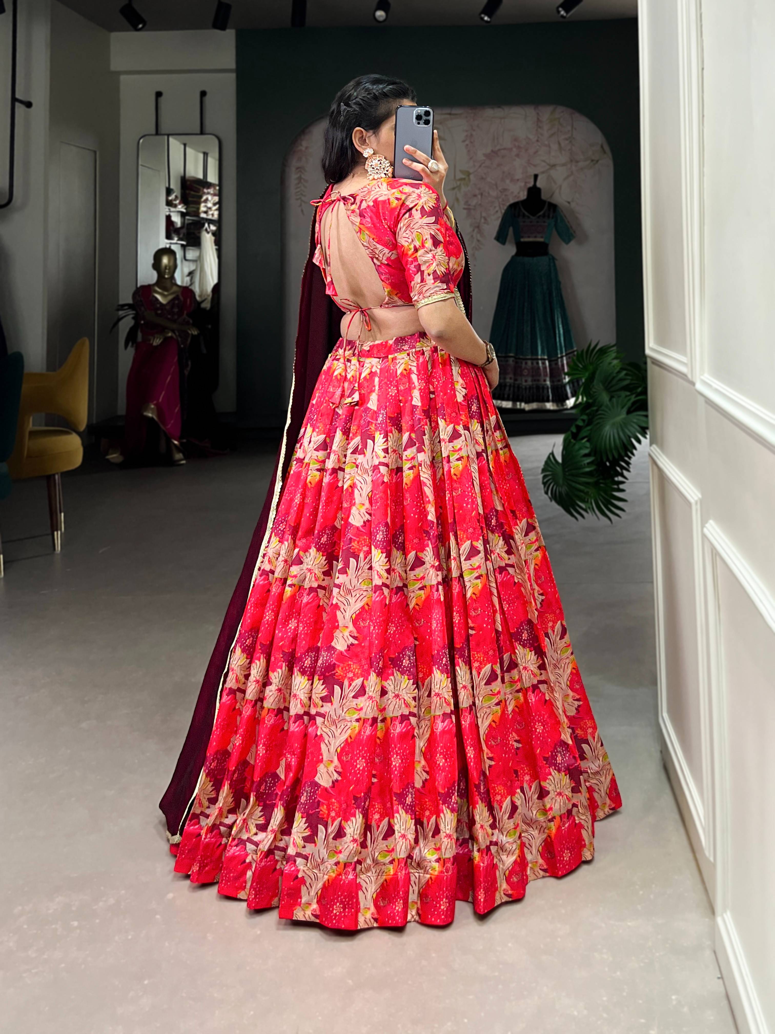 Regal Tussar Silk Printed Lehenga Choli