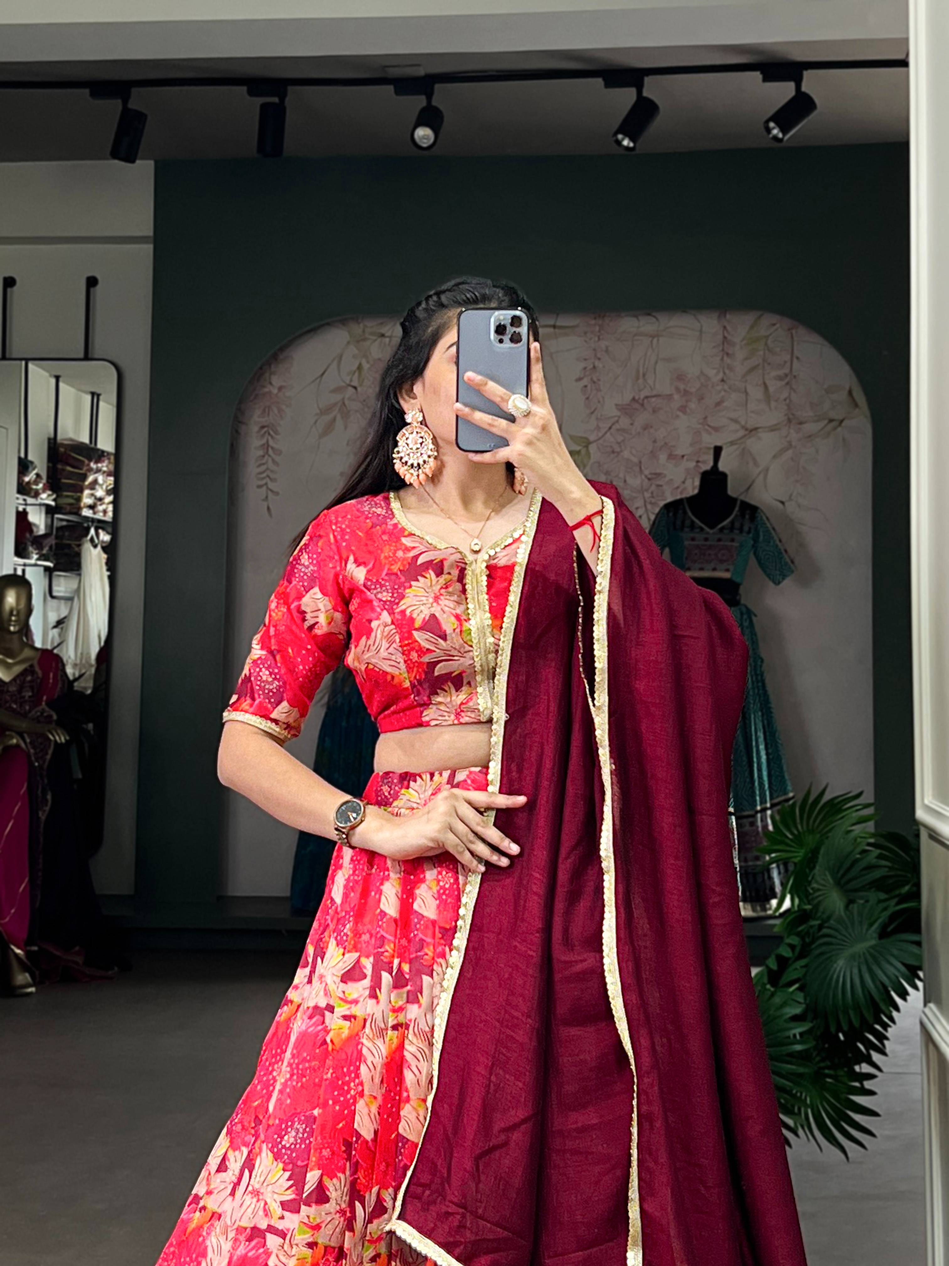 Regal Tussar Silk Printed Lehenga Choli