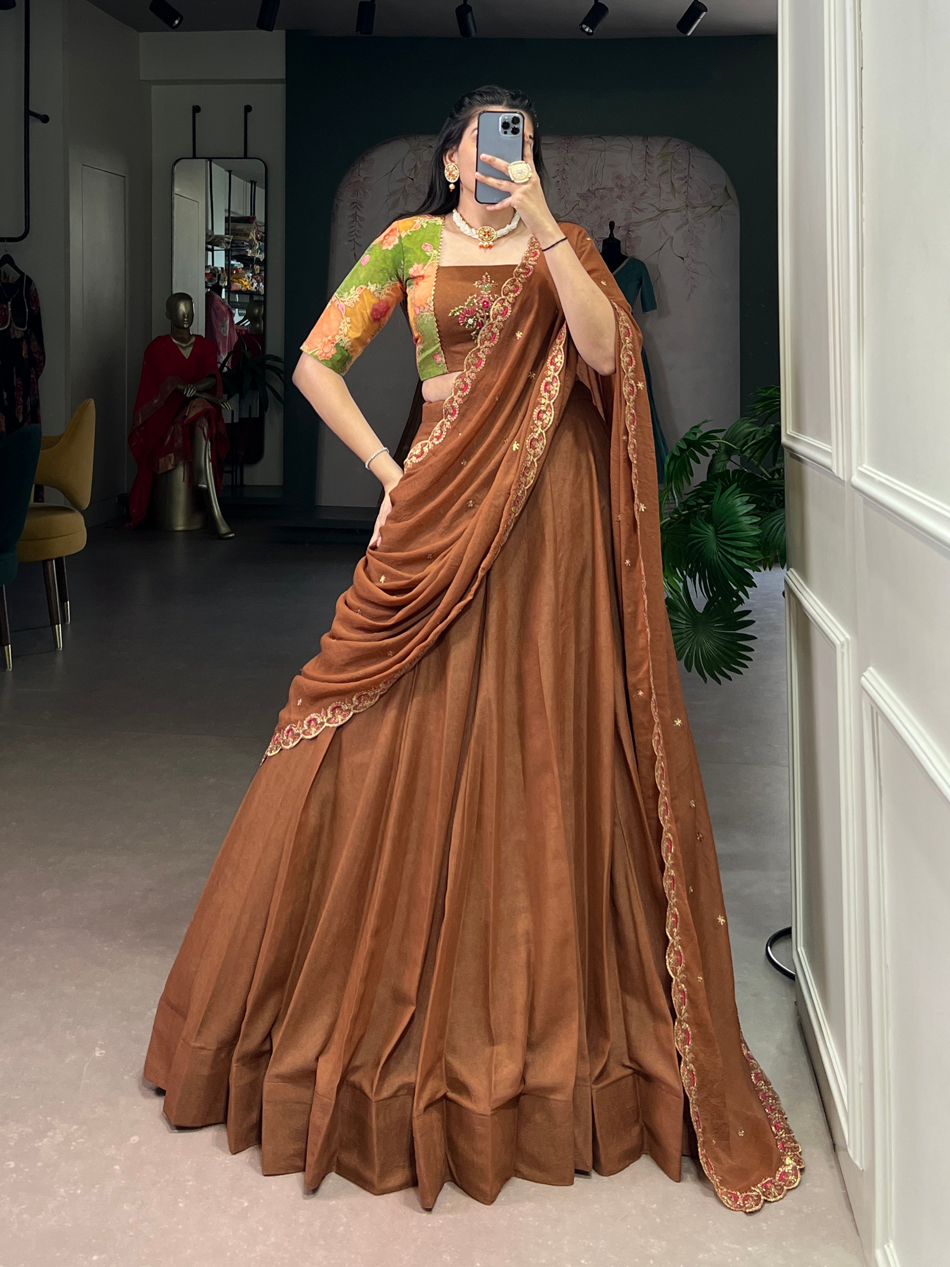 Chocolate Crush Hand Work Lehenga Choli