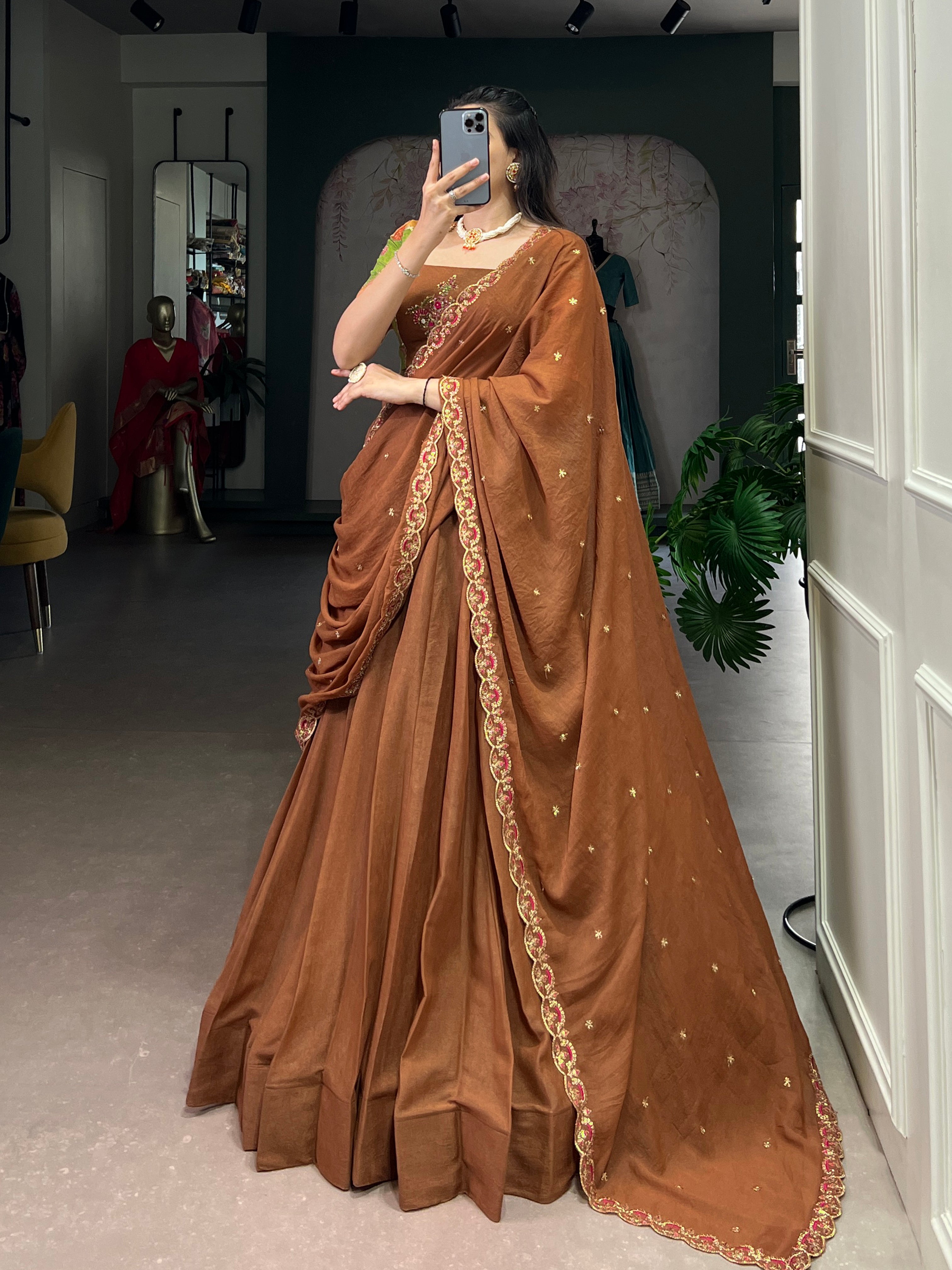 Chocolate Crush Hand Work Lehenga Choli