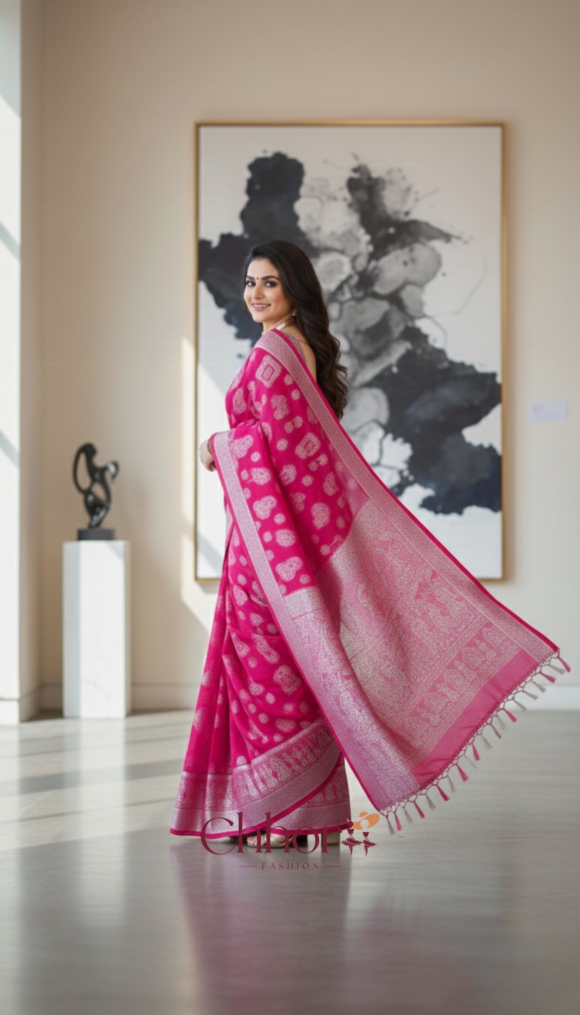 The Doli Fancy Saree: Sweet Pink for Party Celebrations