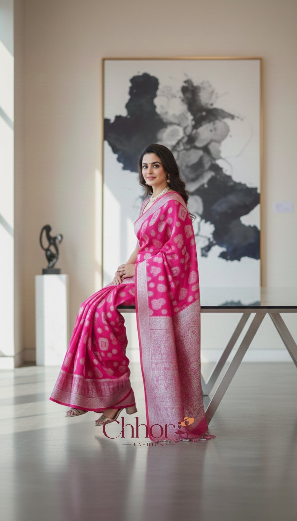 The Doli Fancy Saree: Sweet Pink for Party Celebrations