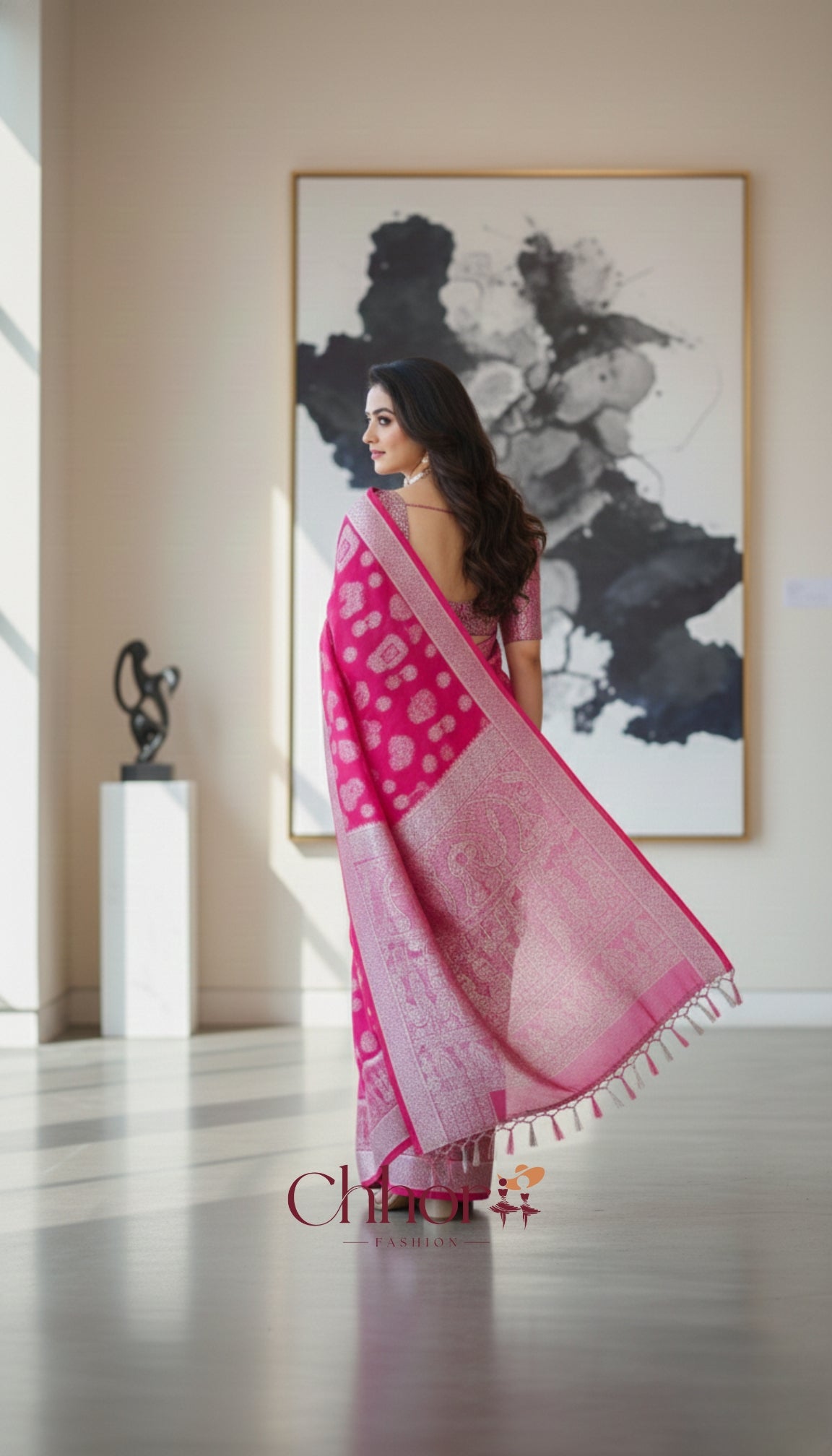 The Doli Fancy Saree: Sweet Pink for Party Celebrations
