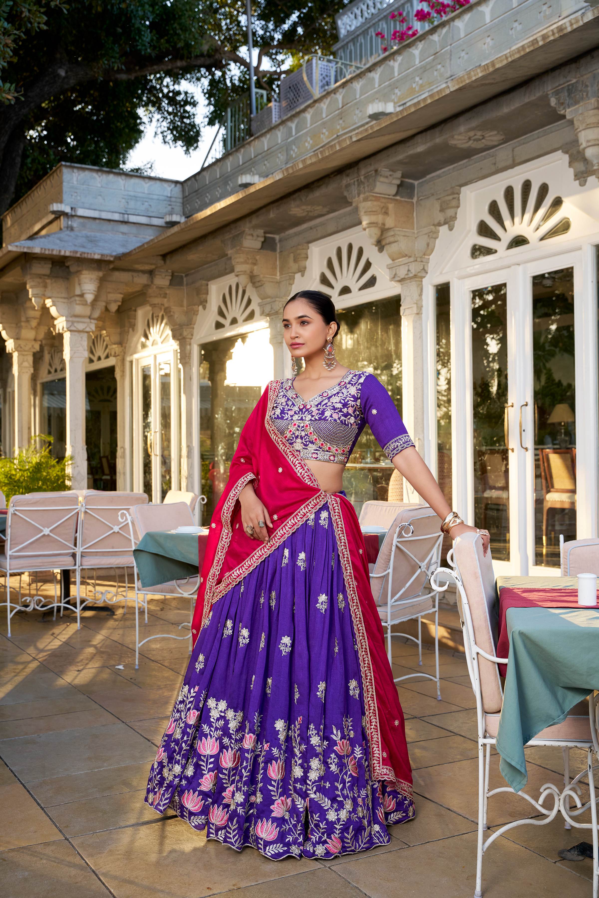 Keshvi Vichitra Silk Sequins Lehenga