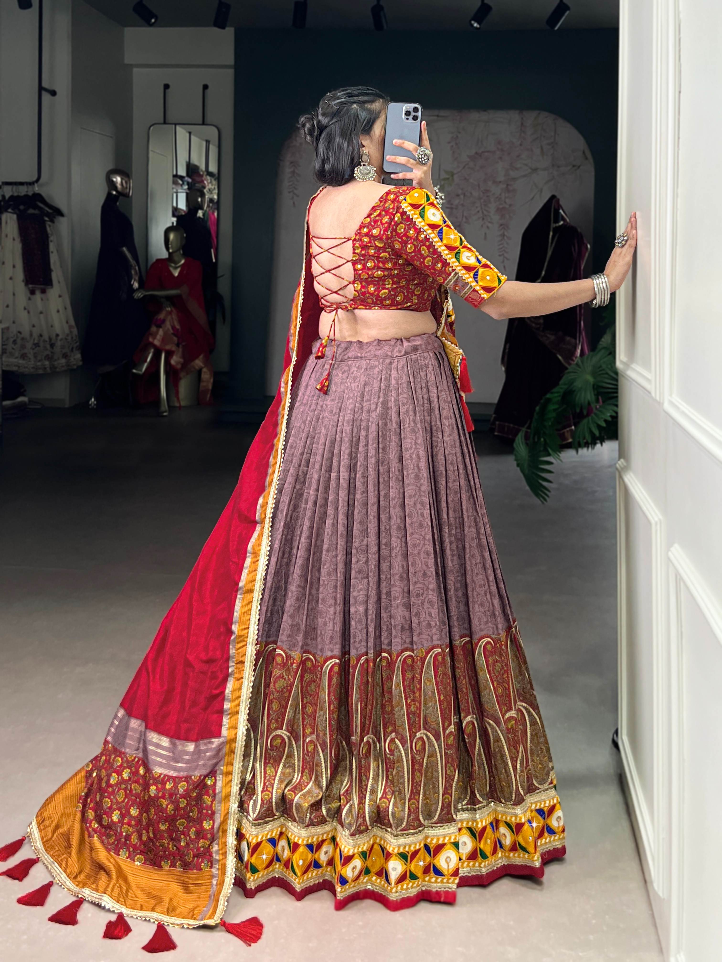 Navratri Collection 2025 Tasar Silk Lehenga Choli