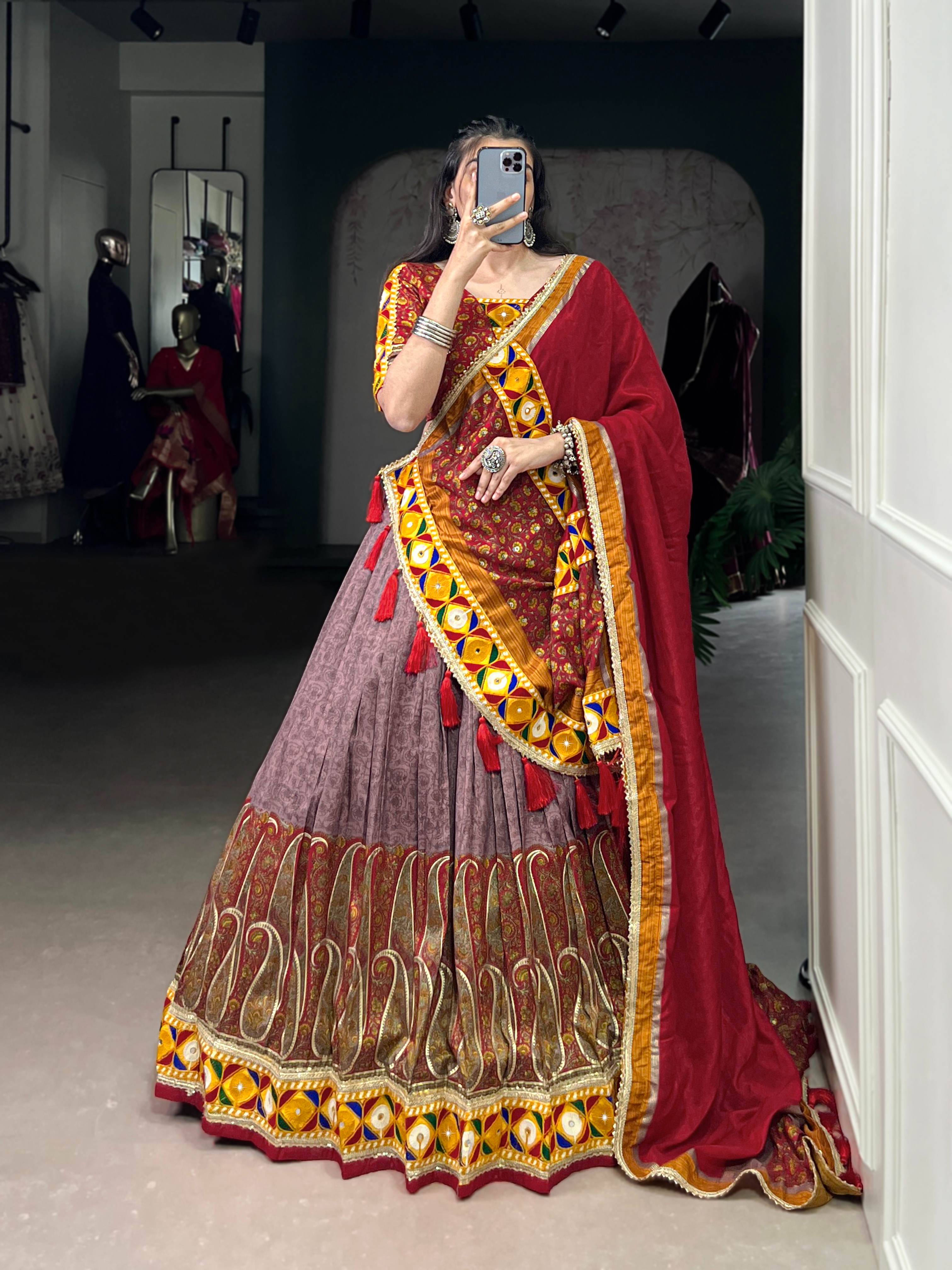 Navratri Collection 2025 Tasar Silk Lehenga Choli