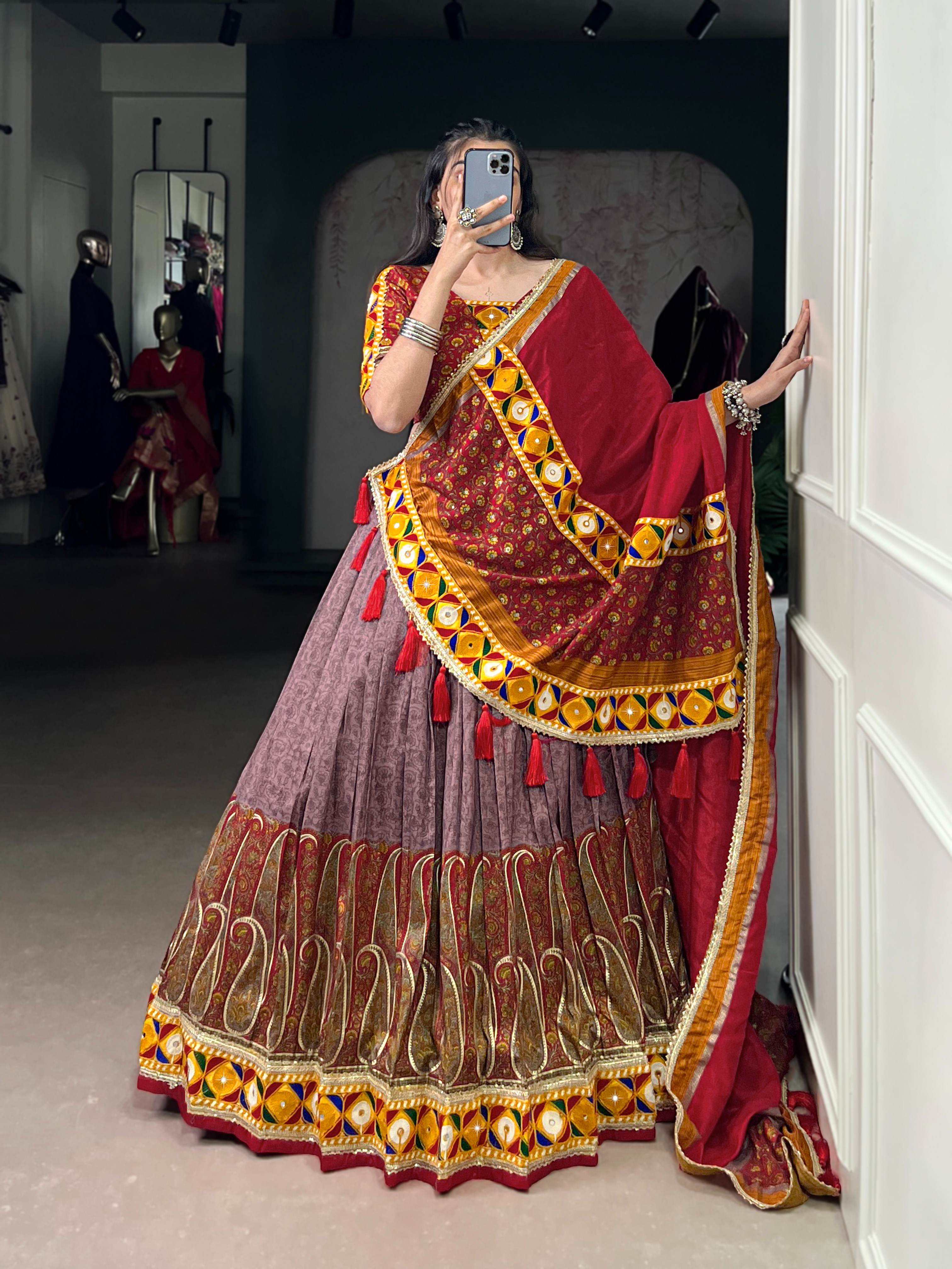 Navratri Collection 2025 Tasar Silk Lehenga Choli