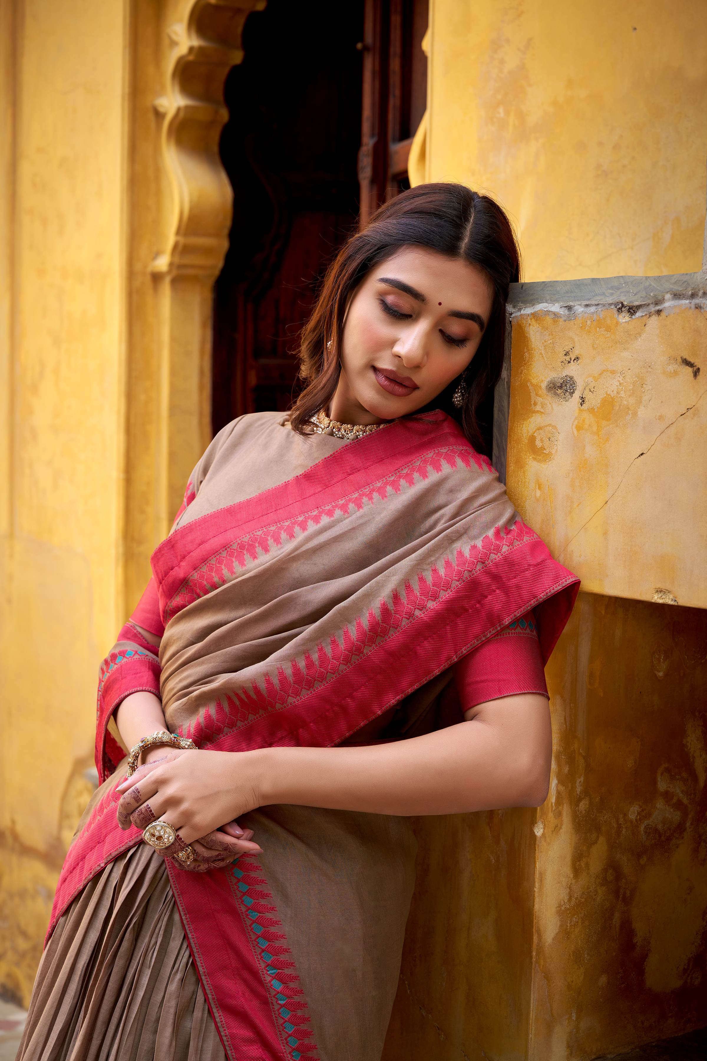 Sumathi Pure Chanderi Thread Work Lehenga Choli