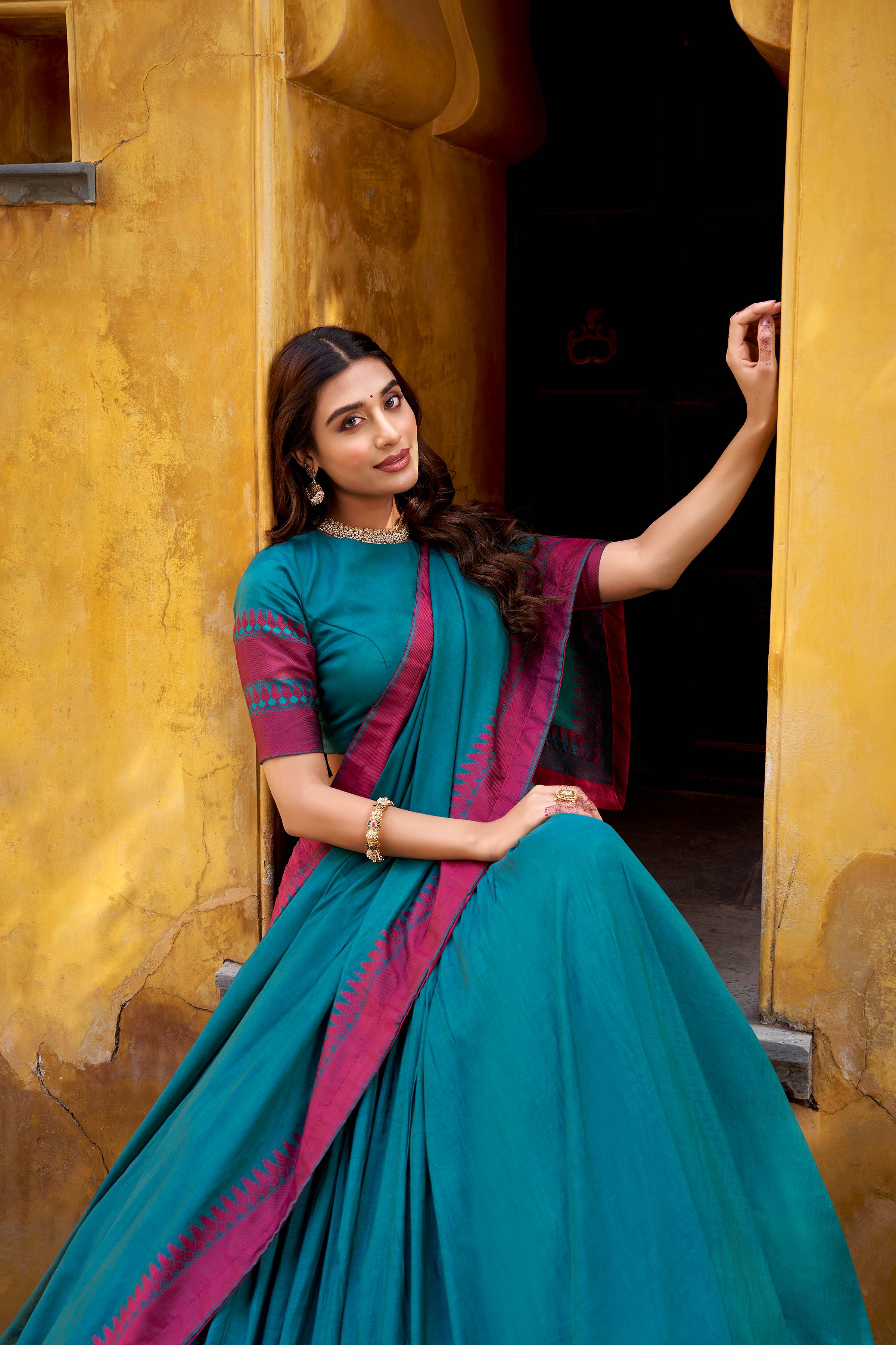 Sumathi Pure Chanderi Thread Work Lehenga Choli