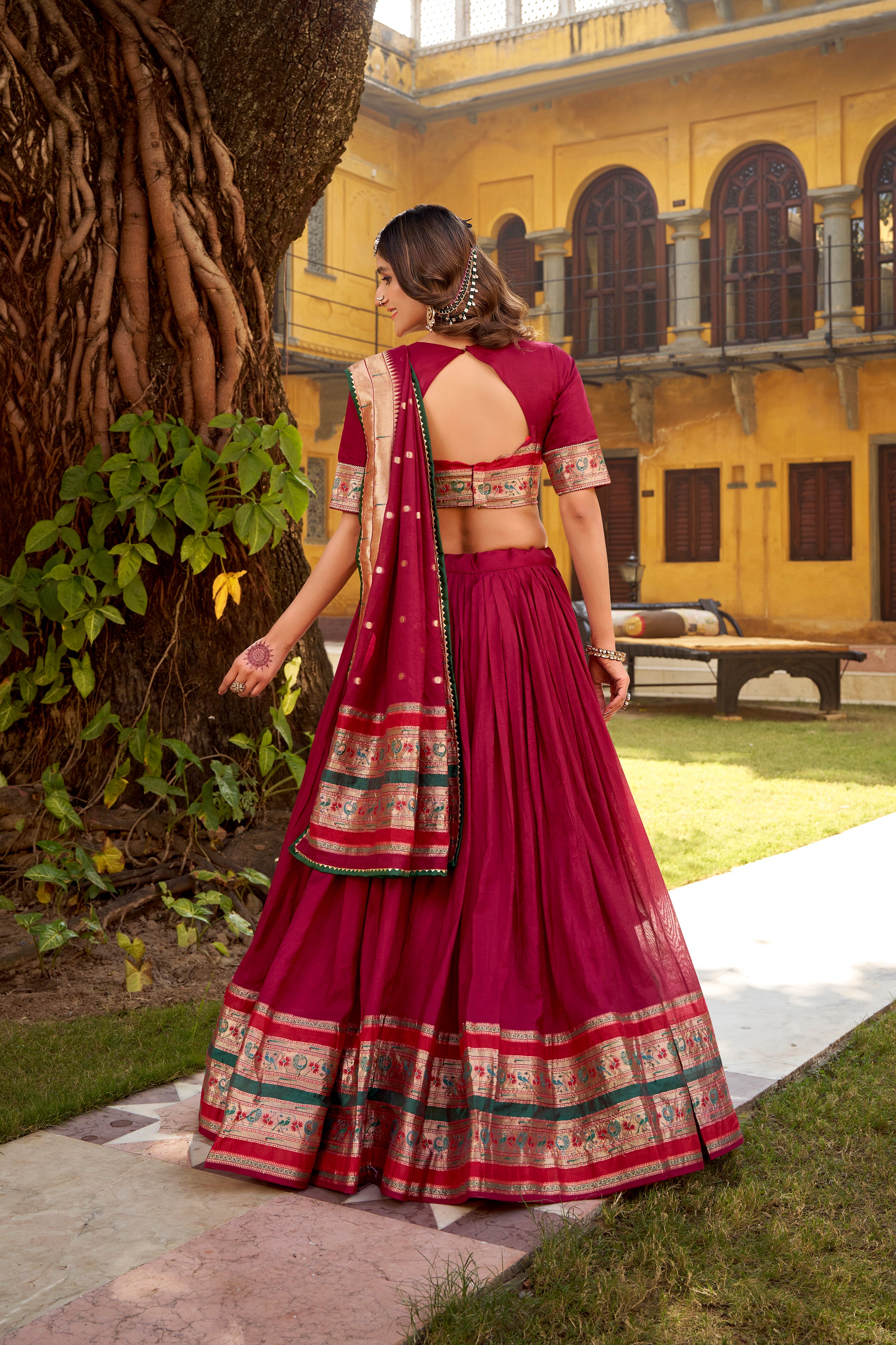 Shravani Paithani Grace Pure Chanderi Zari Lehenga Set