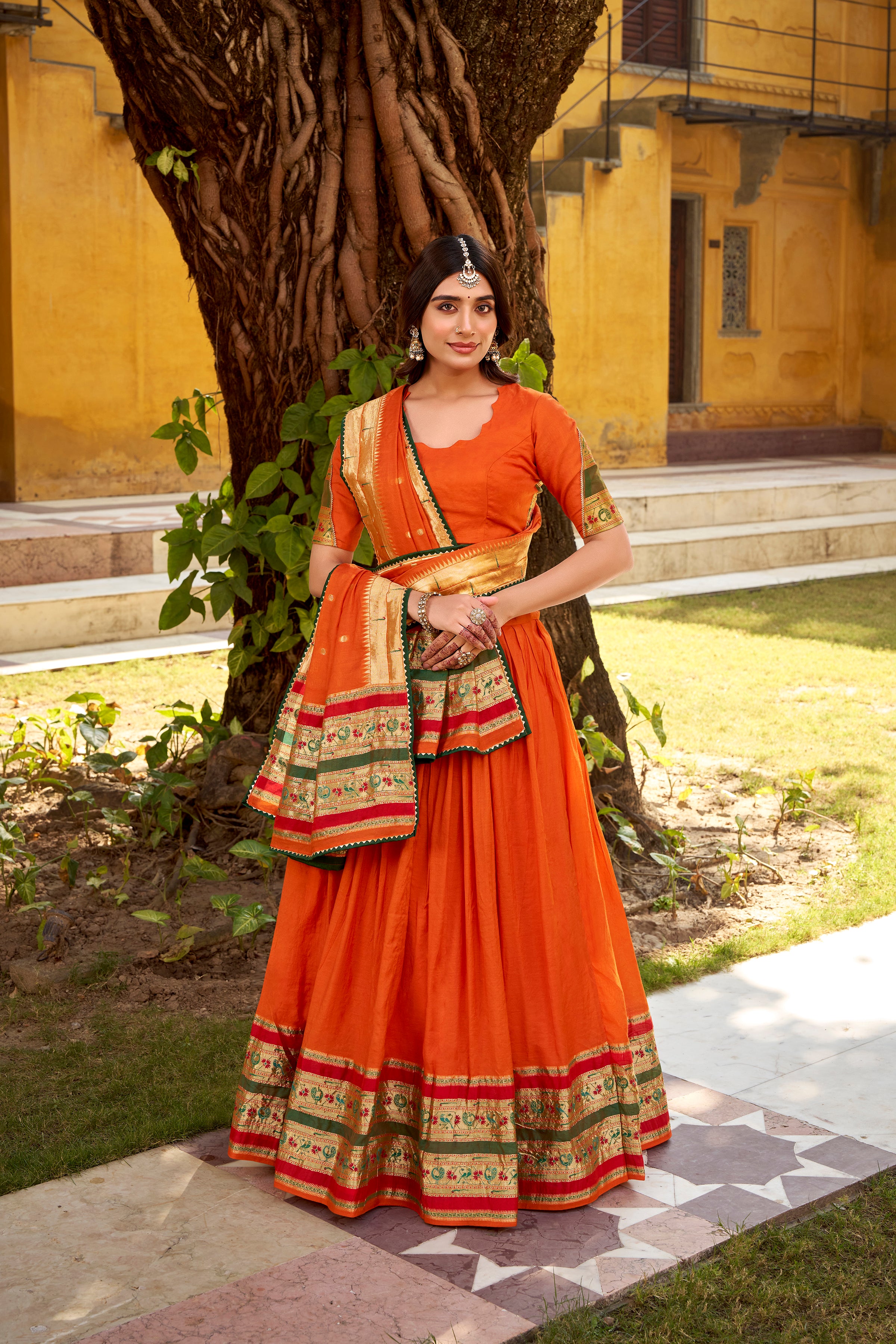 Shravani Paithani Grace Pure Chanderi Zari Lehenga Set