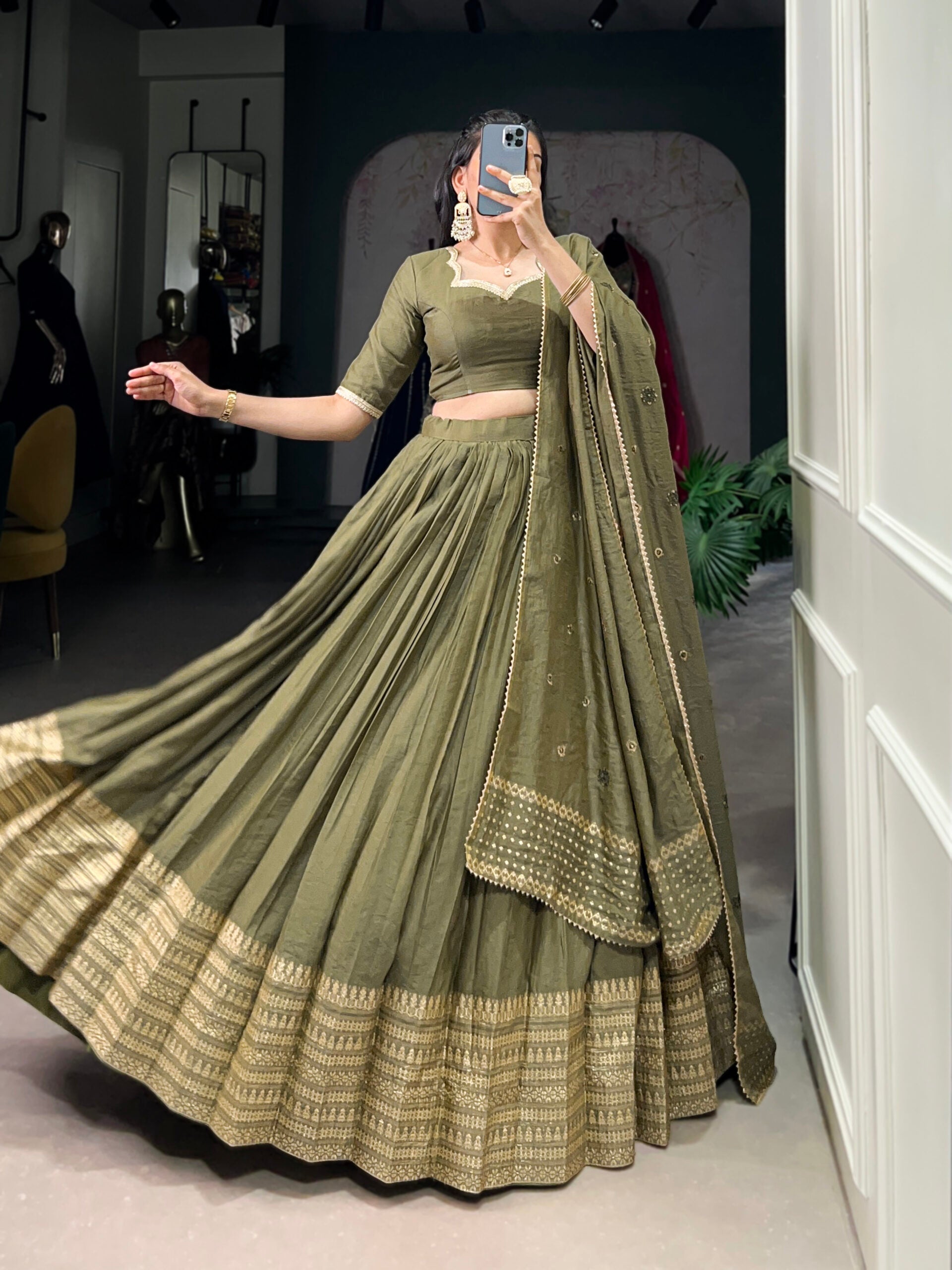 Prinsha Chanderi Lehenga