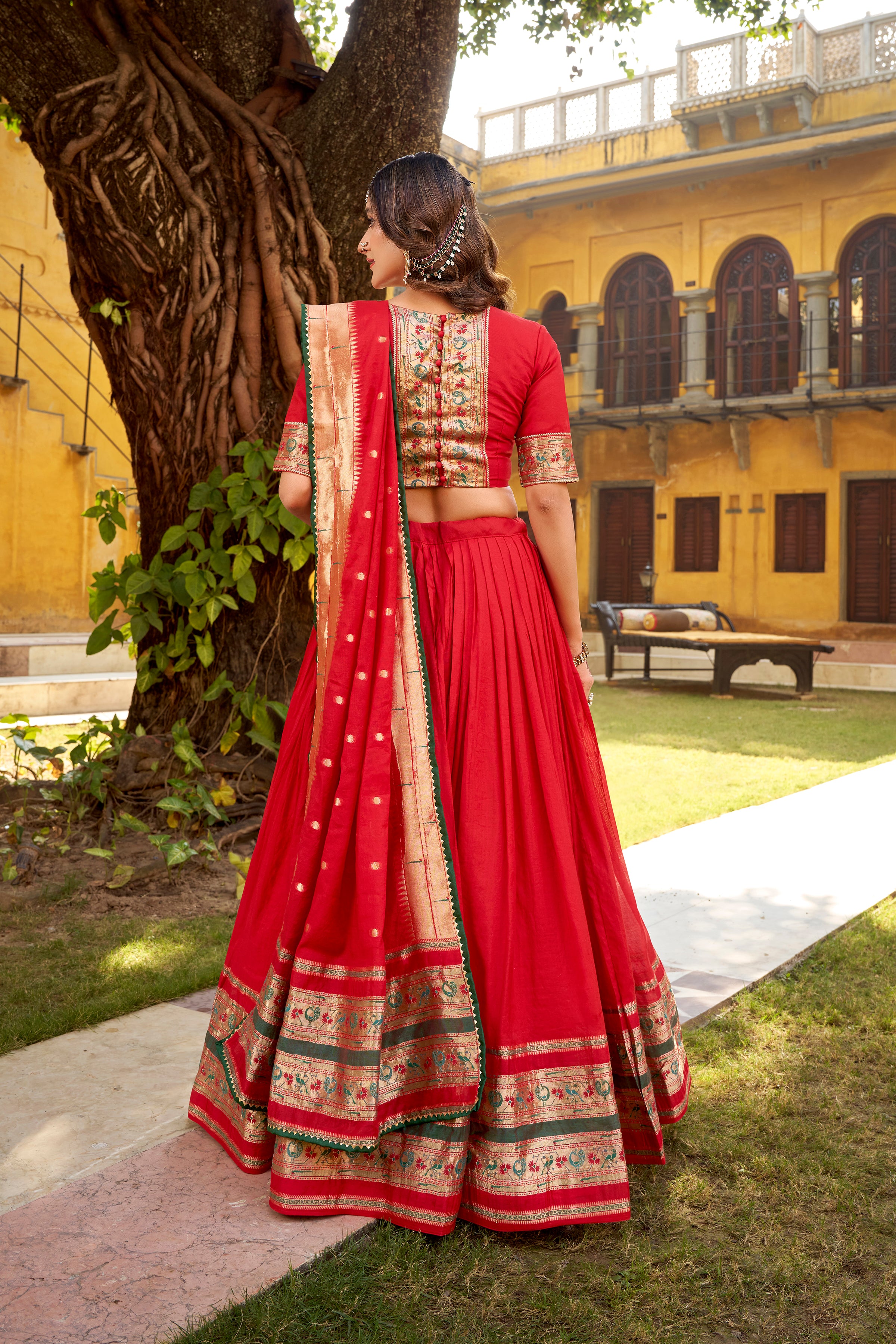 Shravani Paithani Grace Pure Chanderi Zari Lehenga Set