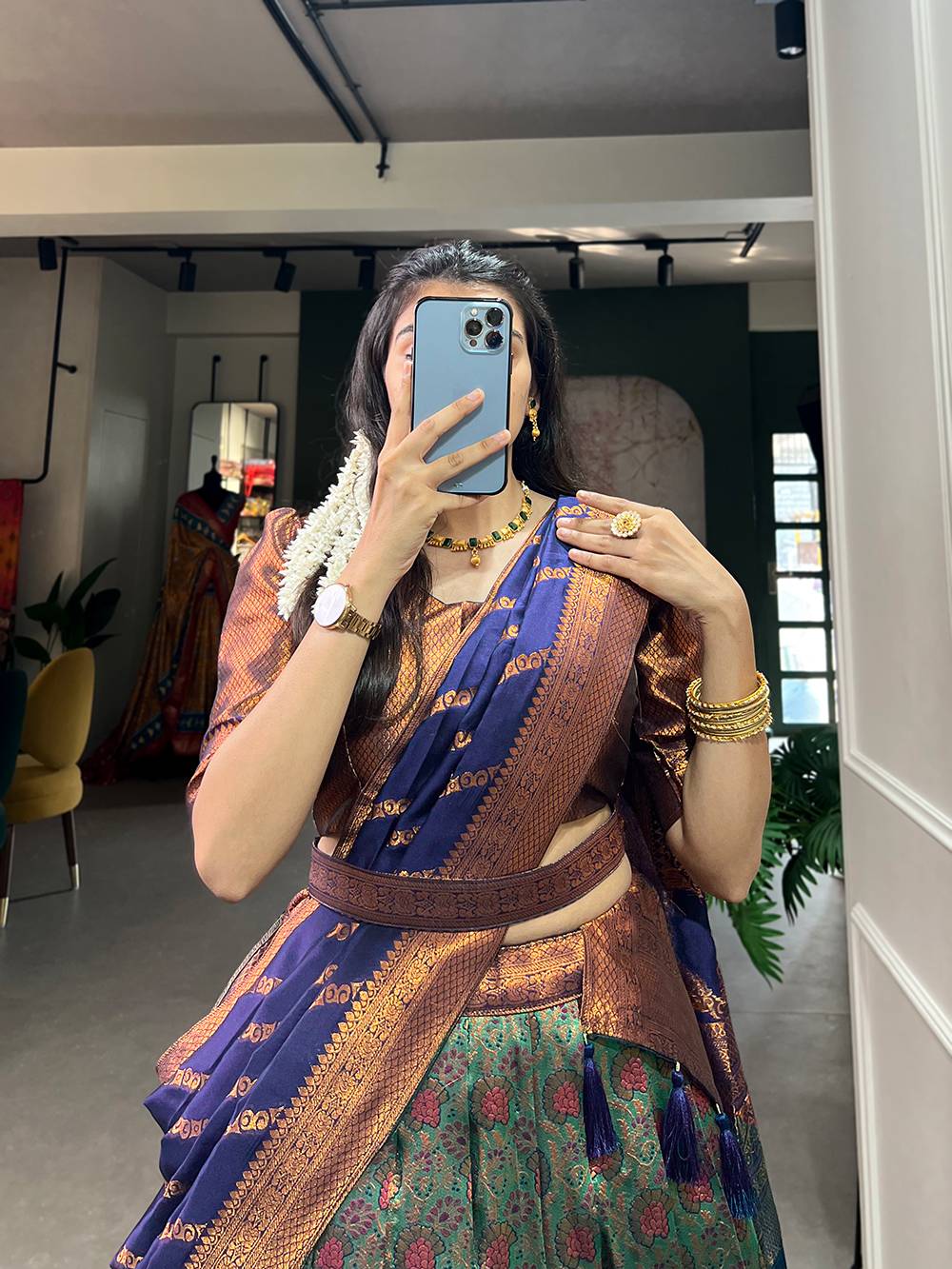 Royal Pattu Jacquard Zari Weave Lehenga Choli Set