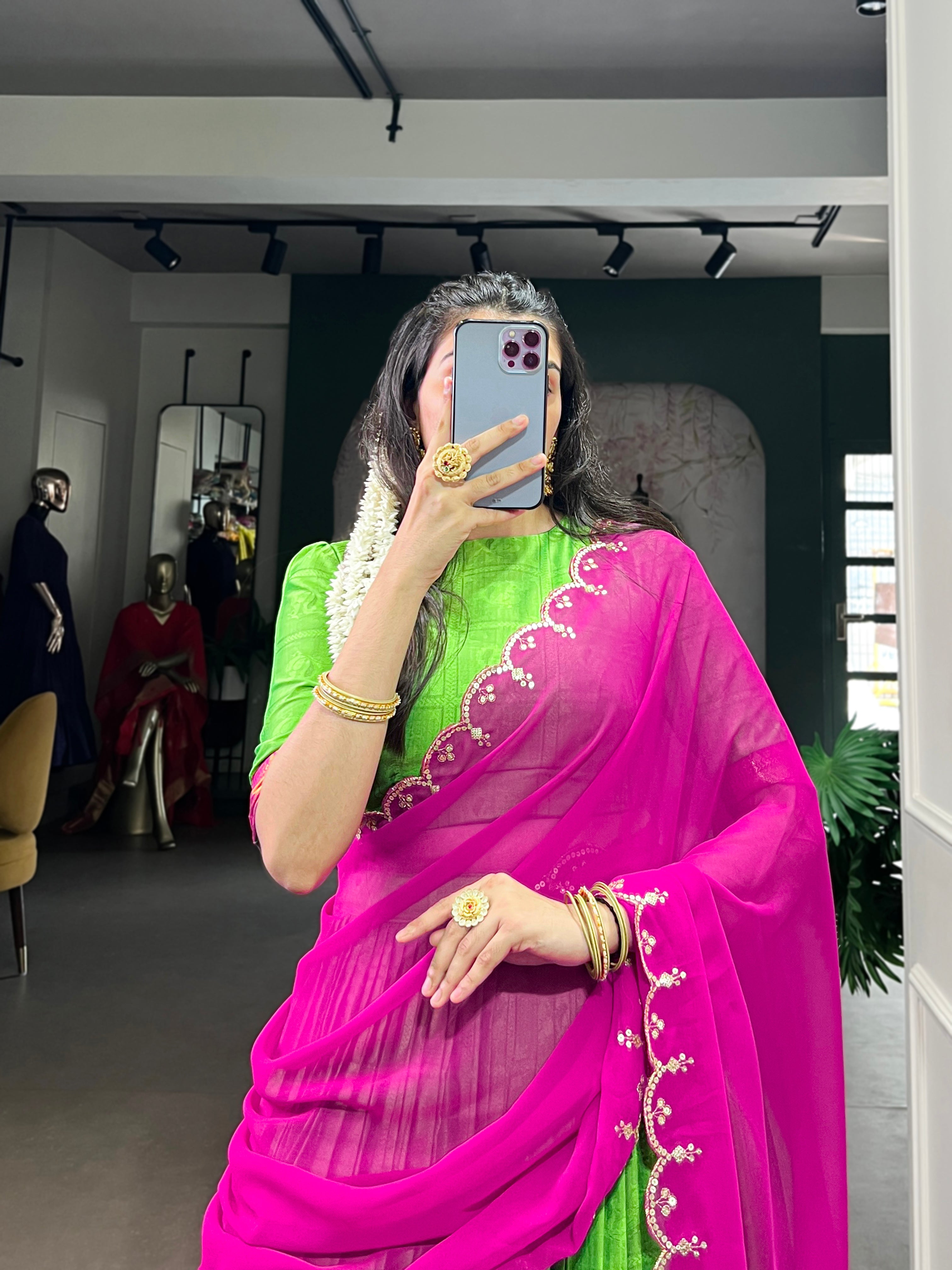 Royal Weave South Indian Half Saree Lehenga