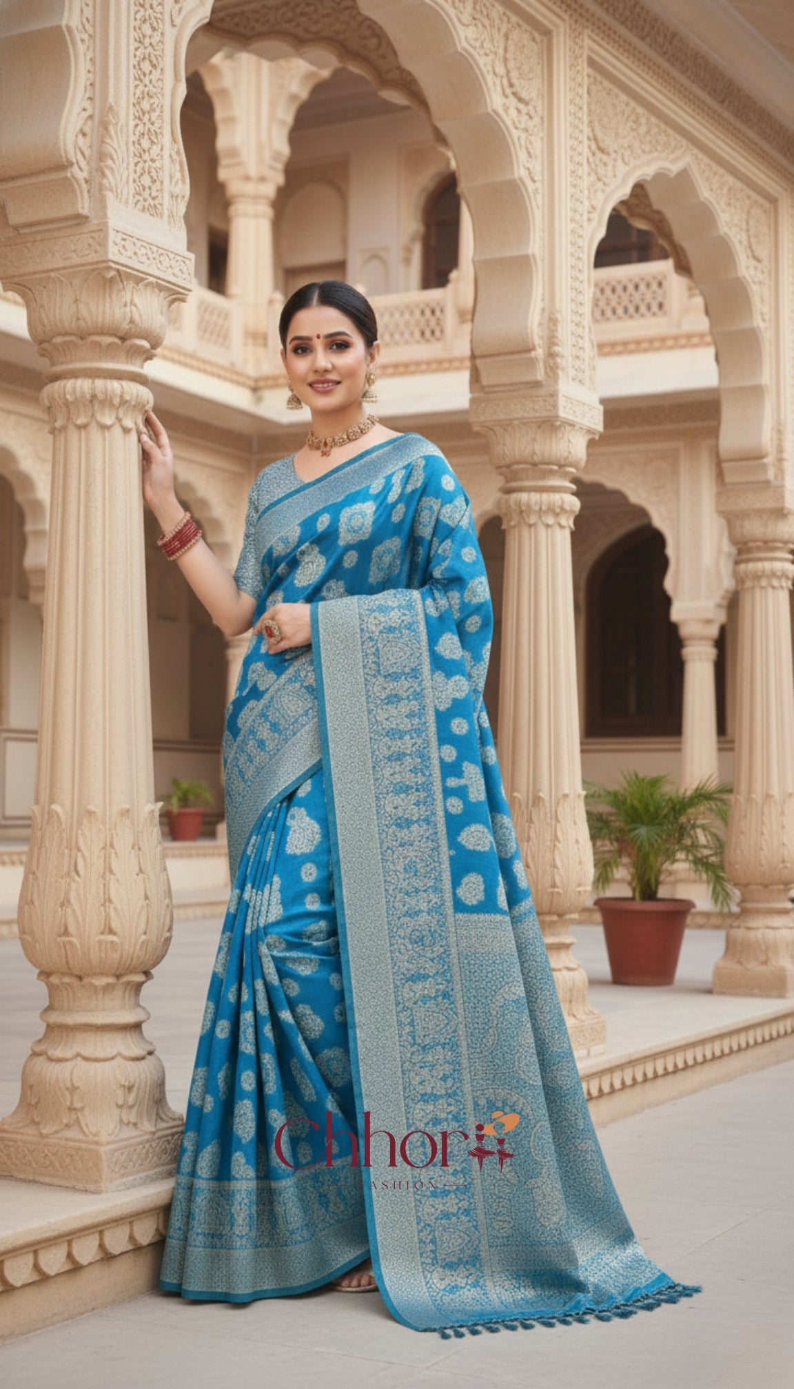 The Dulhan Parevadi Saree: Handloom Blue Beauty