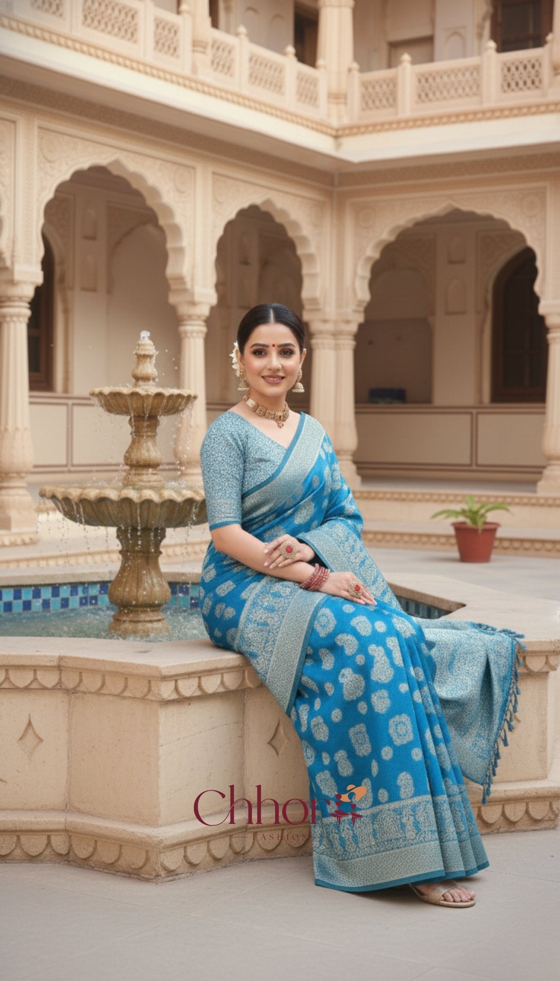 The Dulhan Parevadi Saree: Handloom Blue Beauty