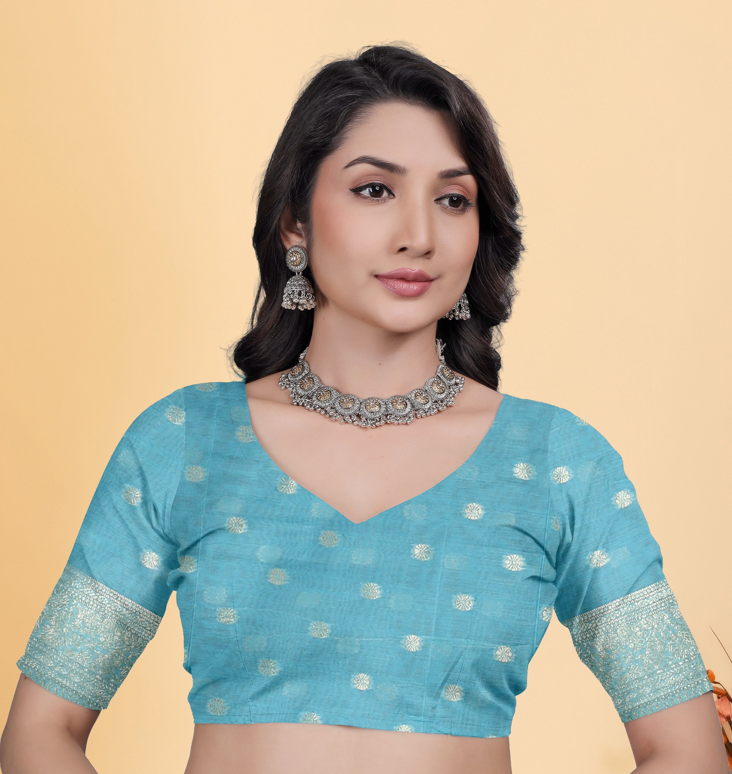 New Designer Fancy Collection Jaal Flower Cotton Saree