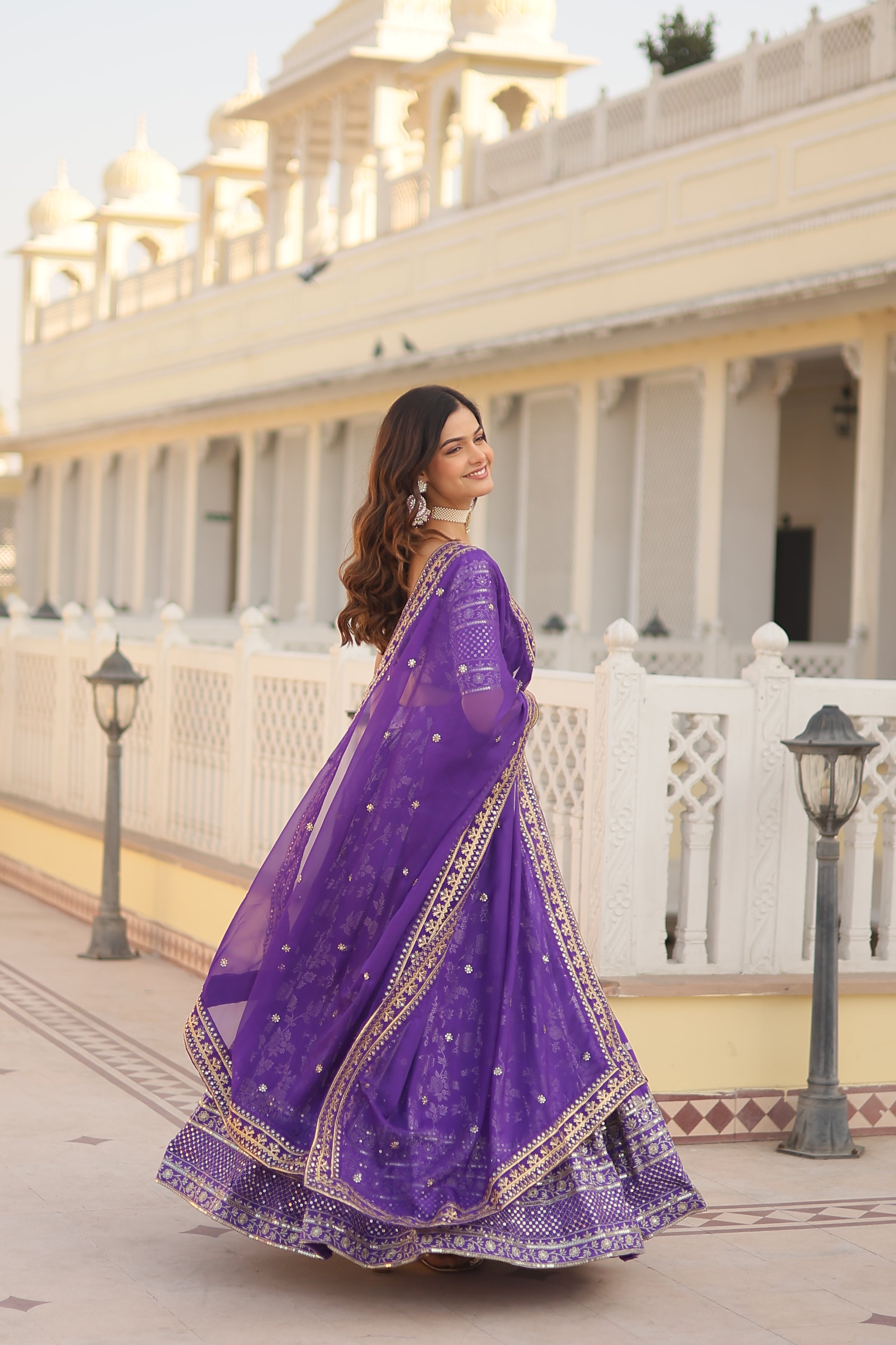 Glamorix Jacquard Lehenga Choli