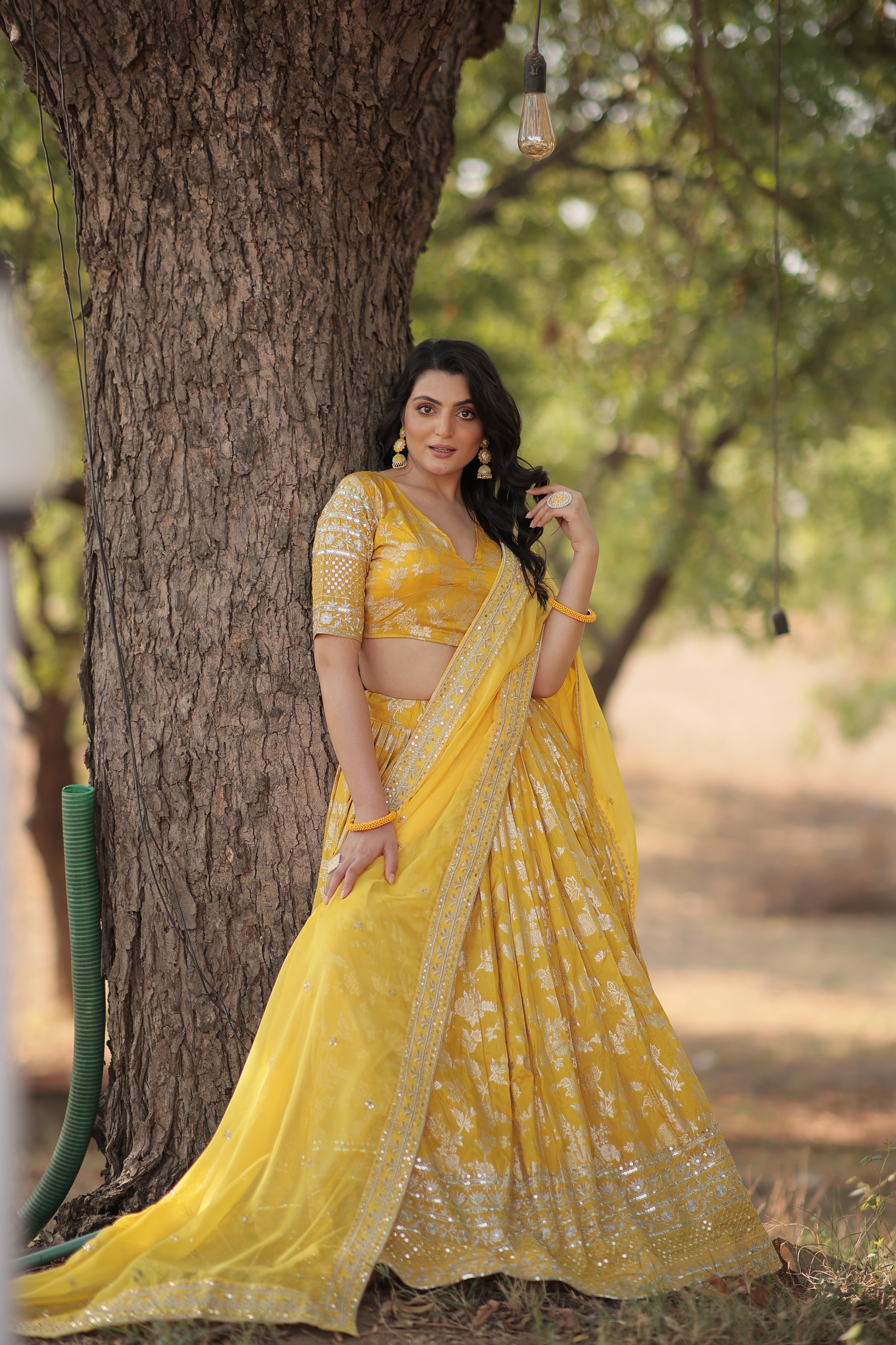 Glamorix Jacquard Lehenga Choli