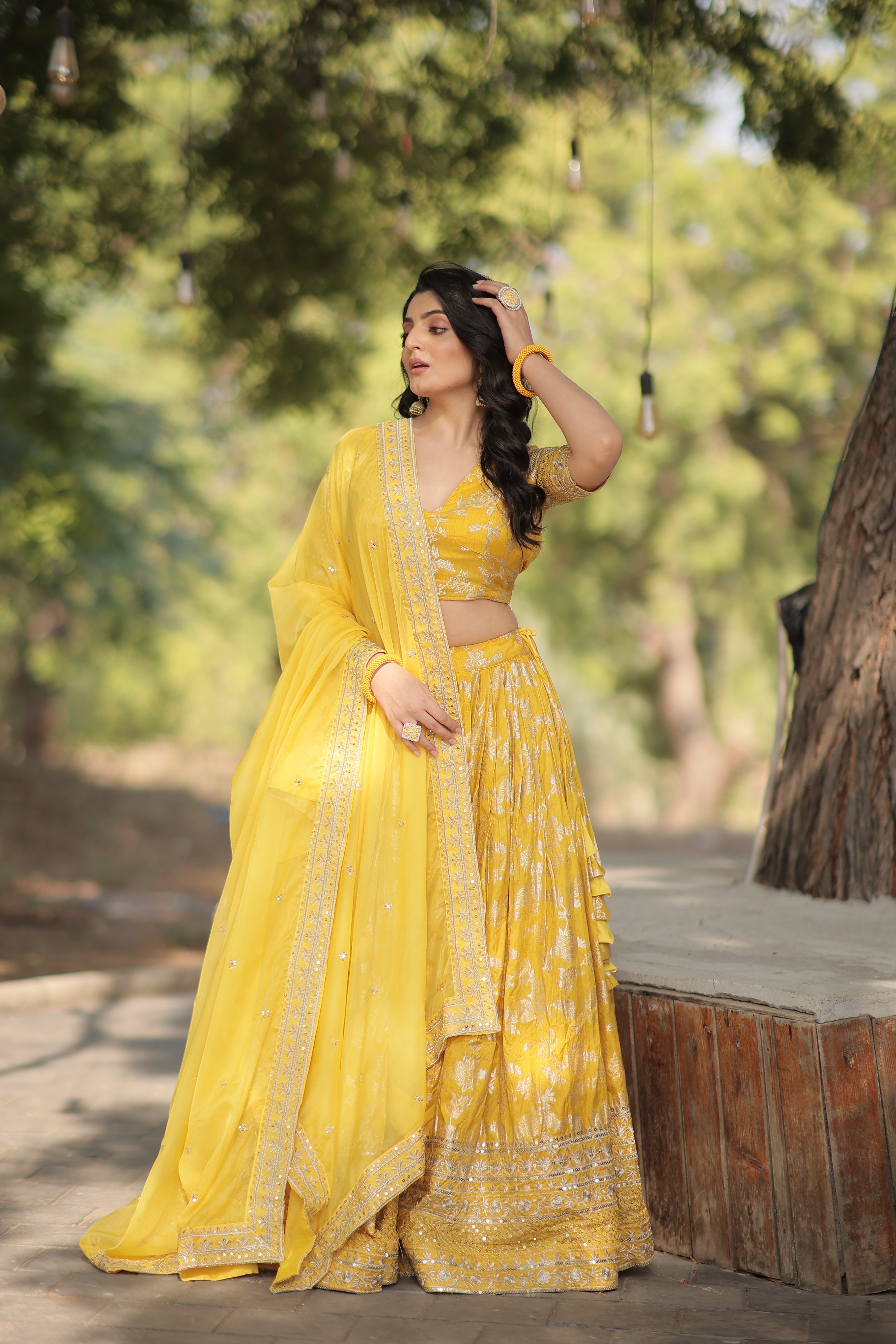 Glamorix Jacquard Lehenga Choli