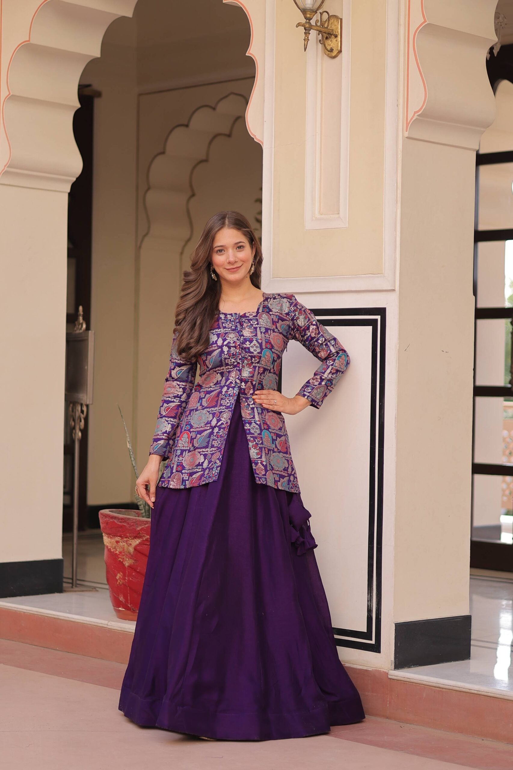 Velvet Varnam Gown