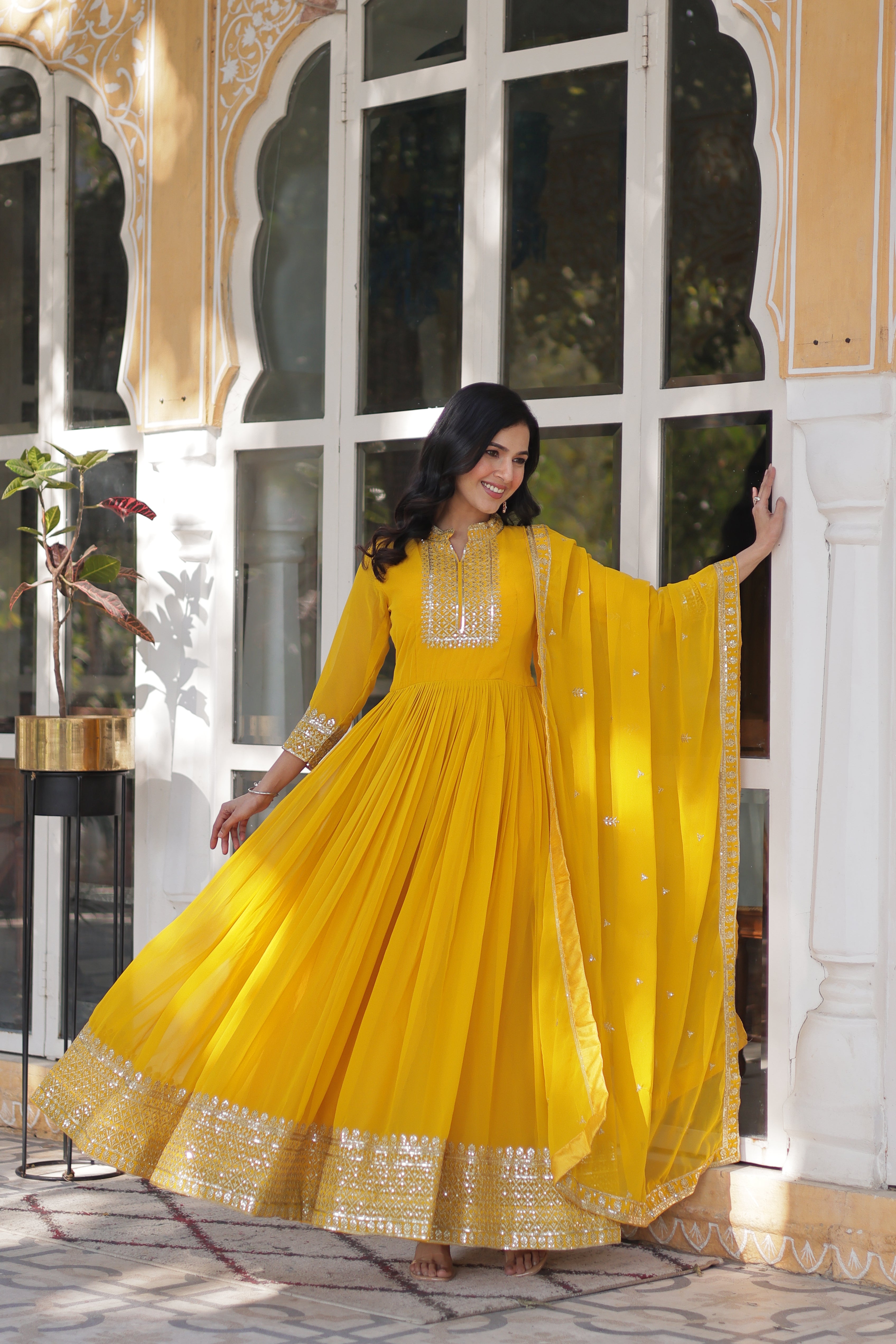 Hira Faux Blooming Gown