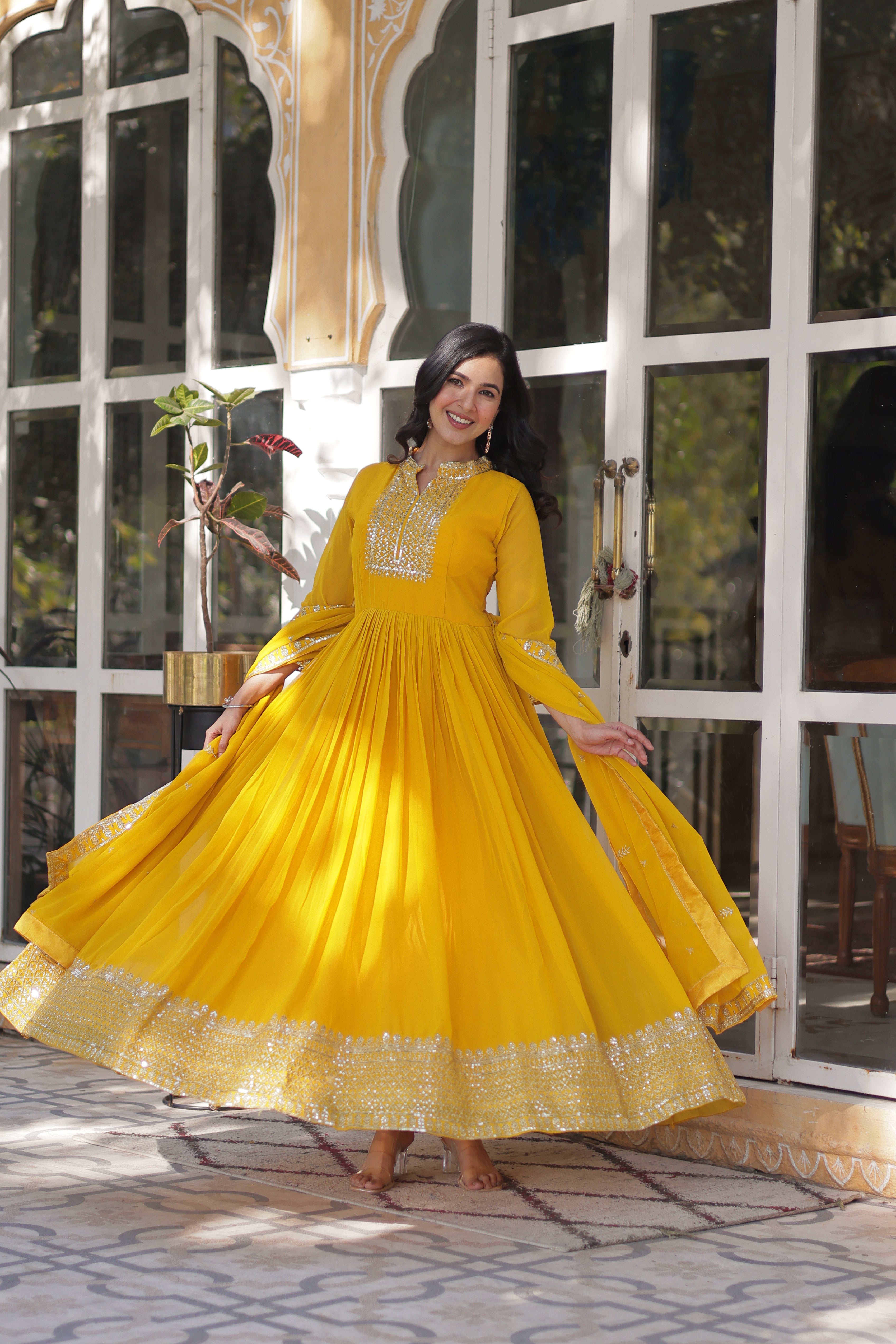 Hira Faux Blooming Gown