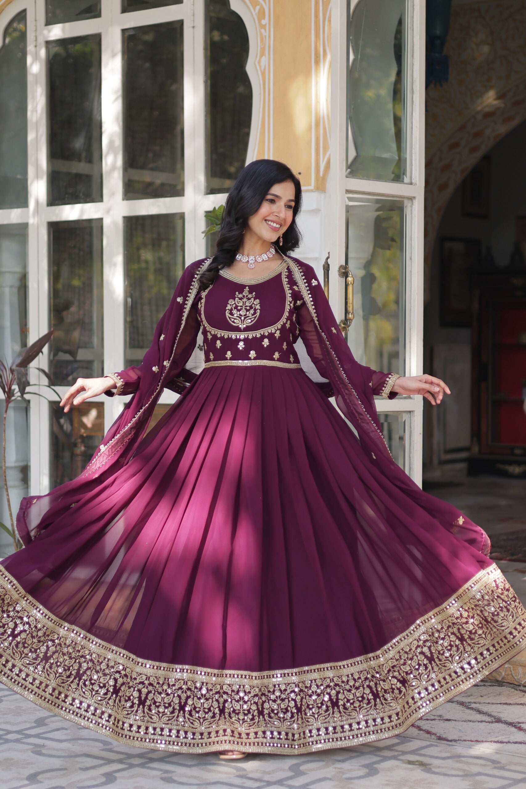Mitu Embroidered Gown
