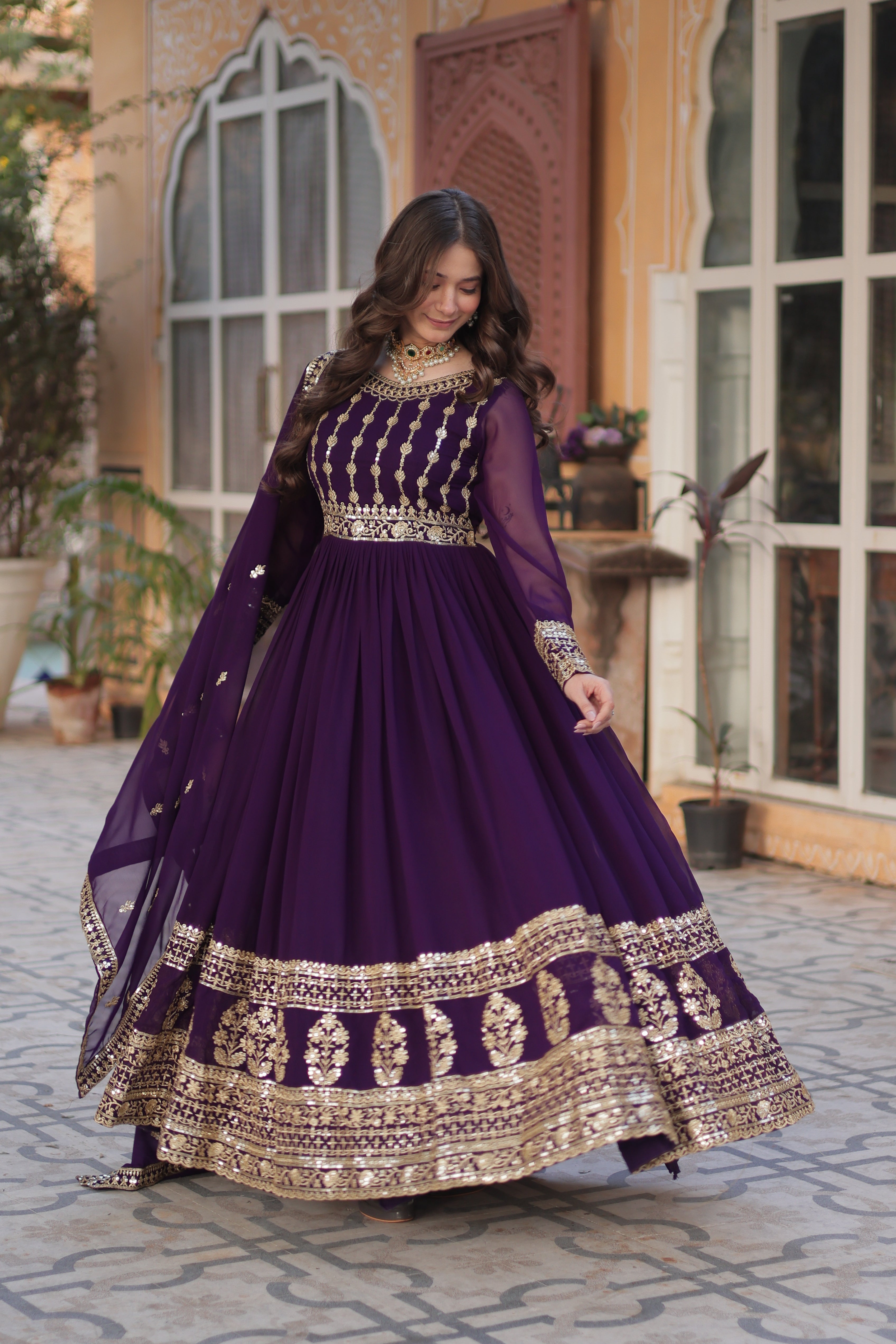 Celestial  Embroidered Gown