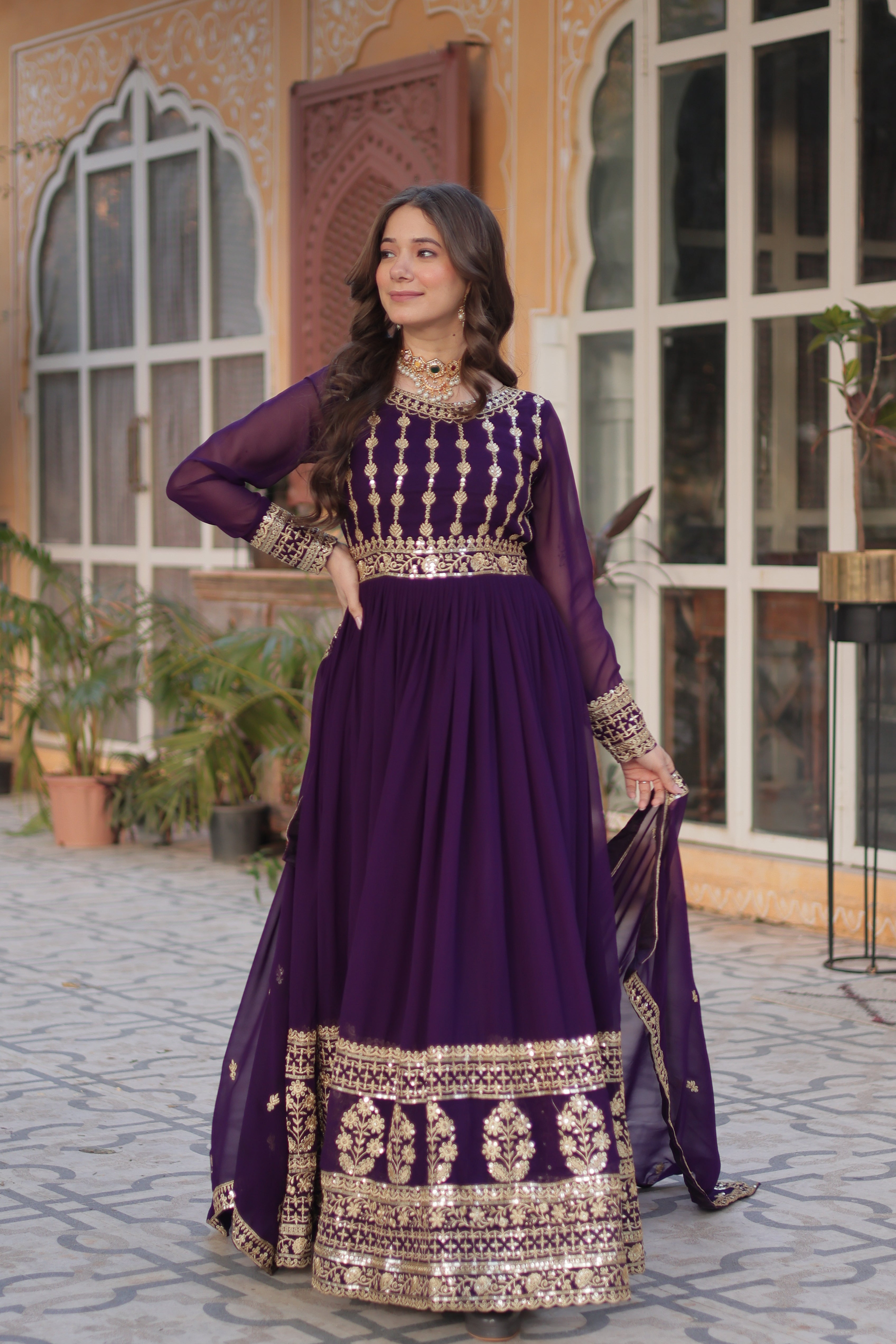 Celestial  Embroidered Gown
