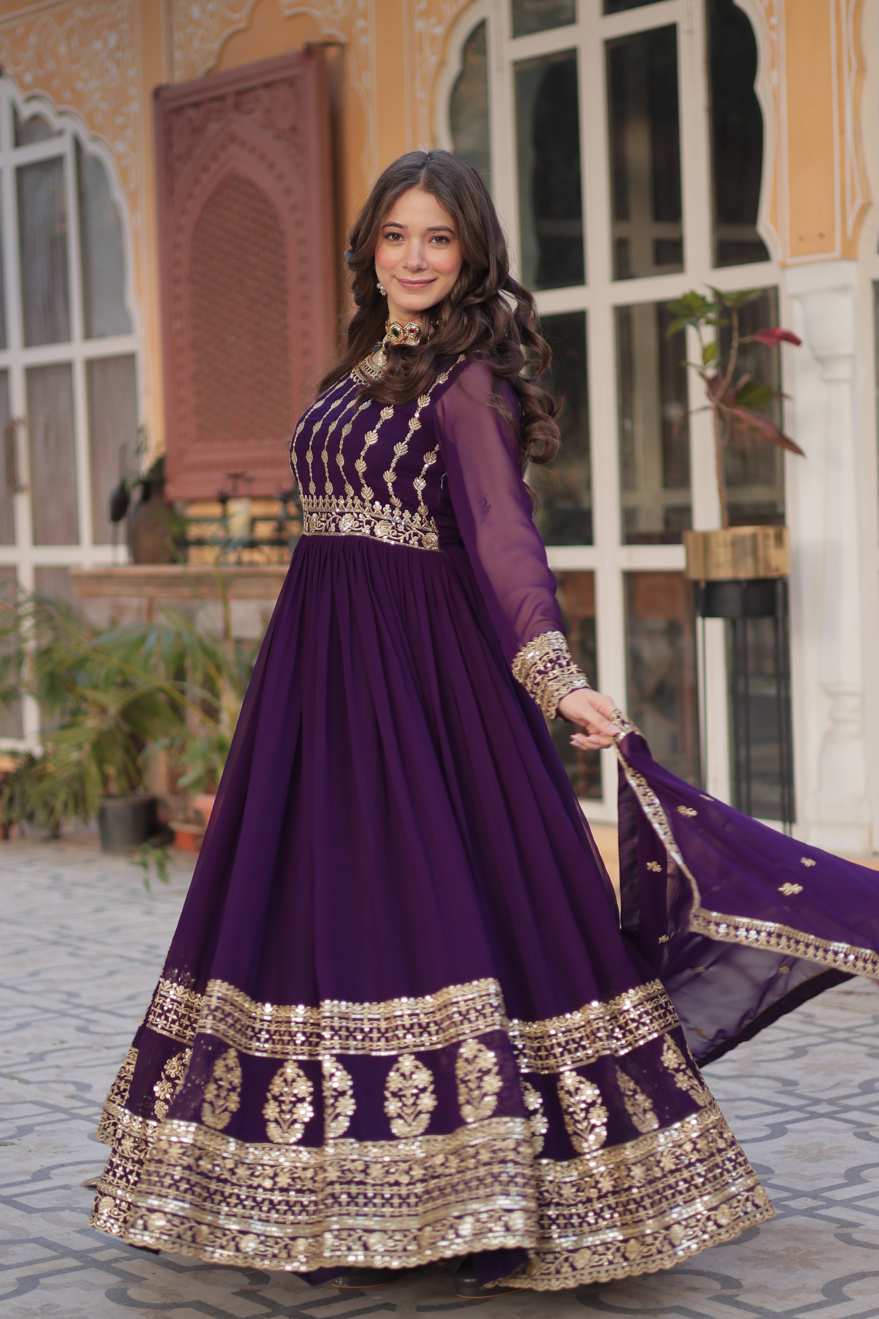 Celestial  Embroidered Gown
