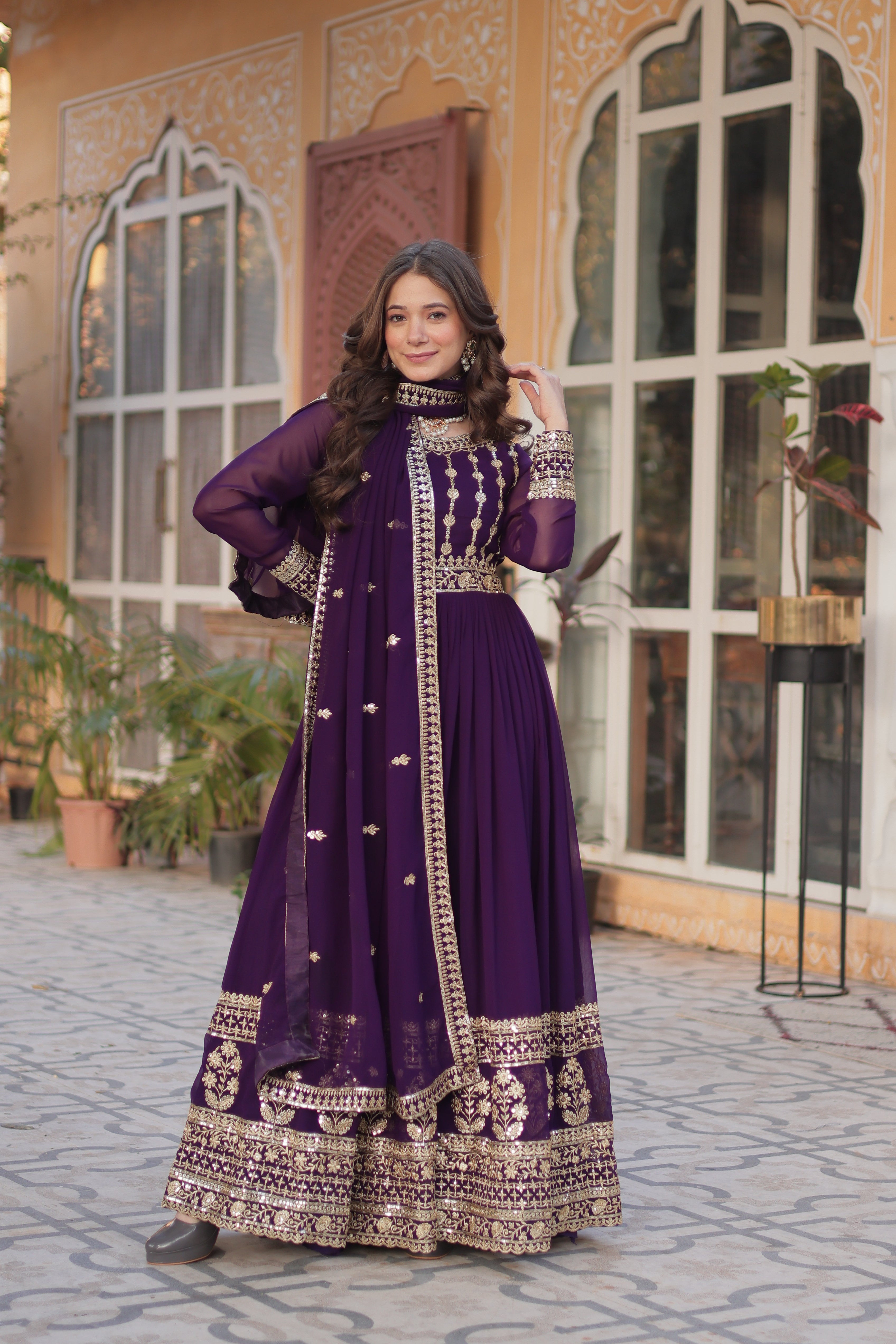 Celestial  Embroidered Gown
