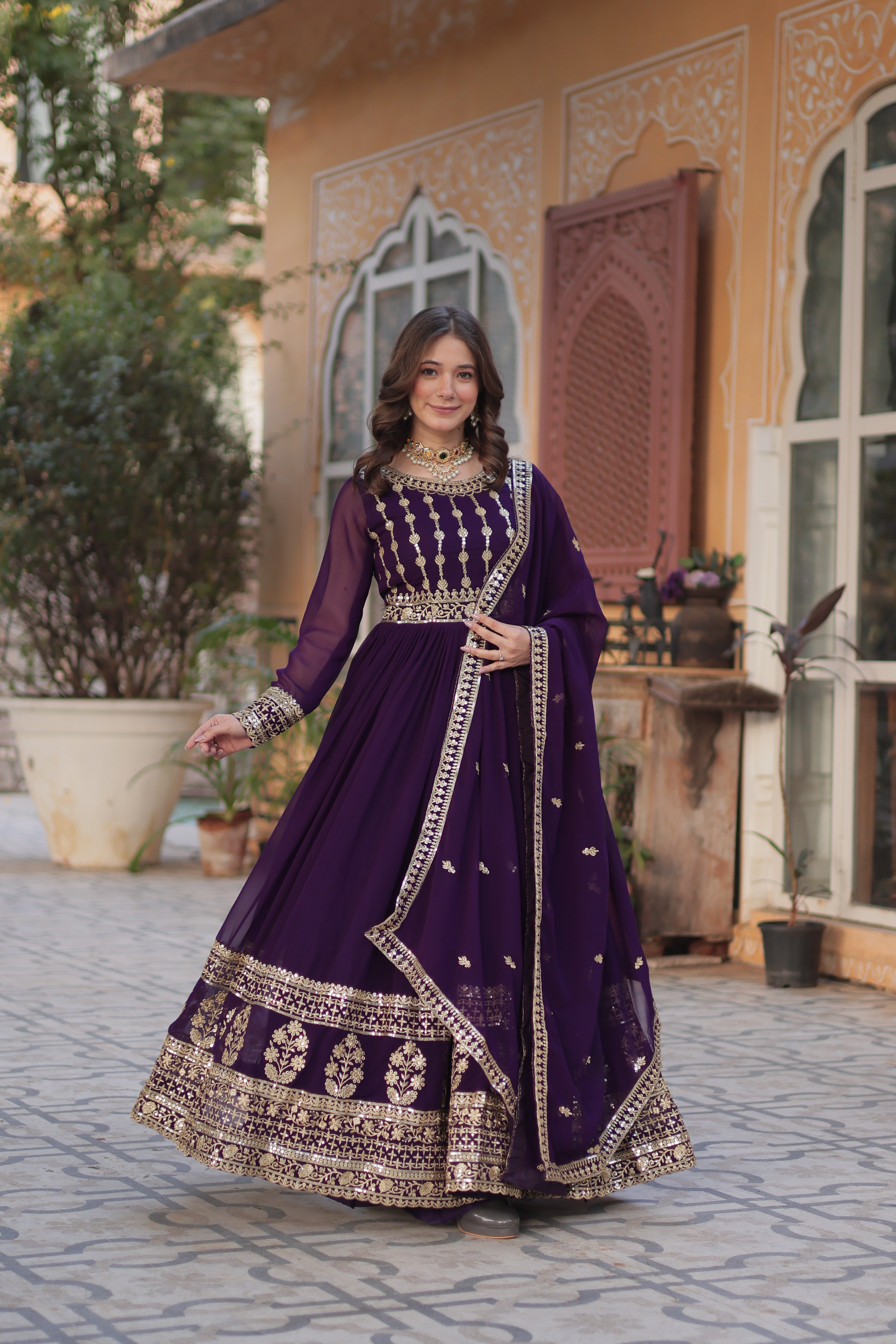Celestial  Embroidered Gown