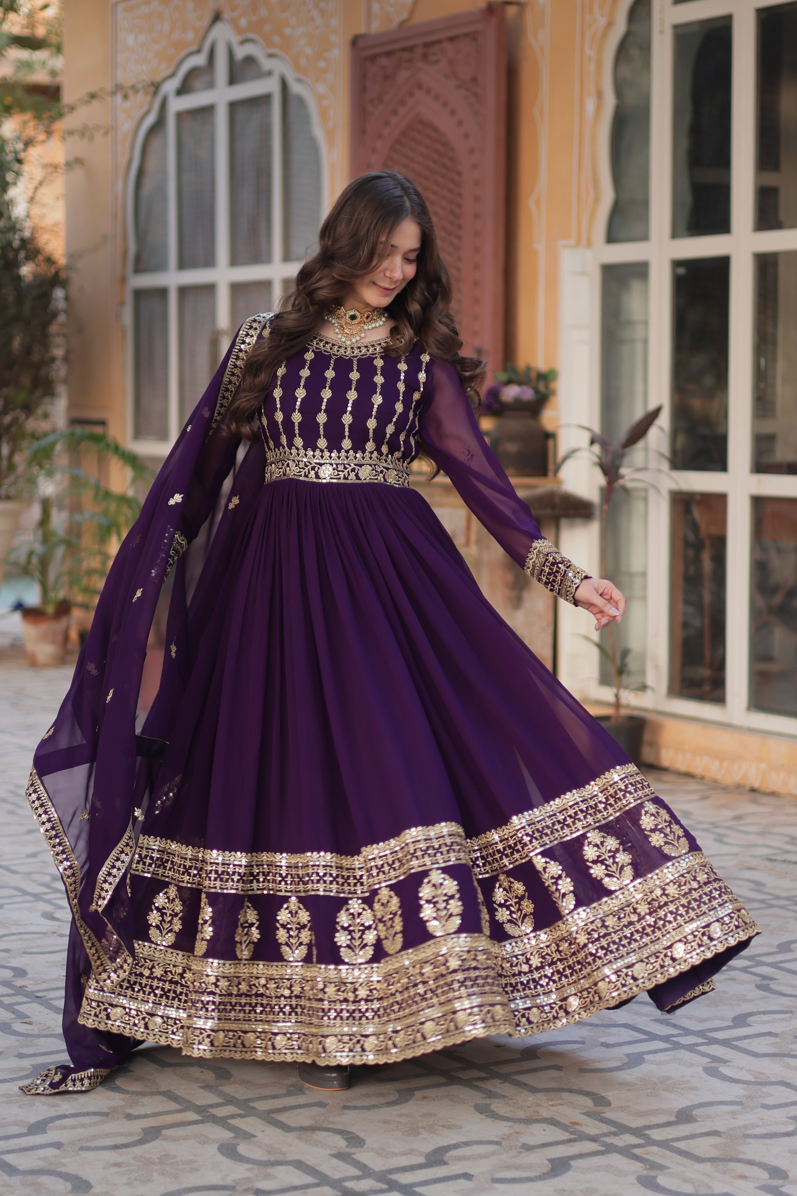 Celestial  Embroidered Gown