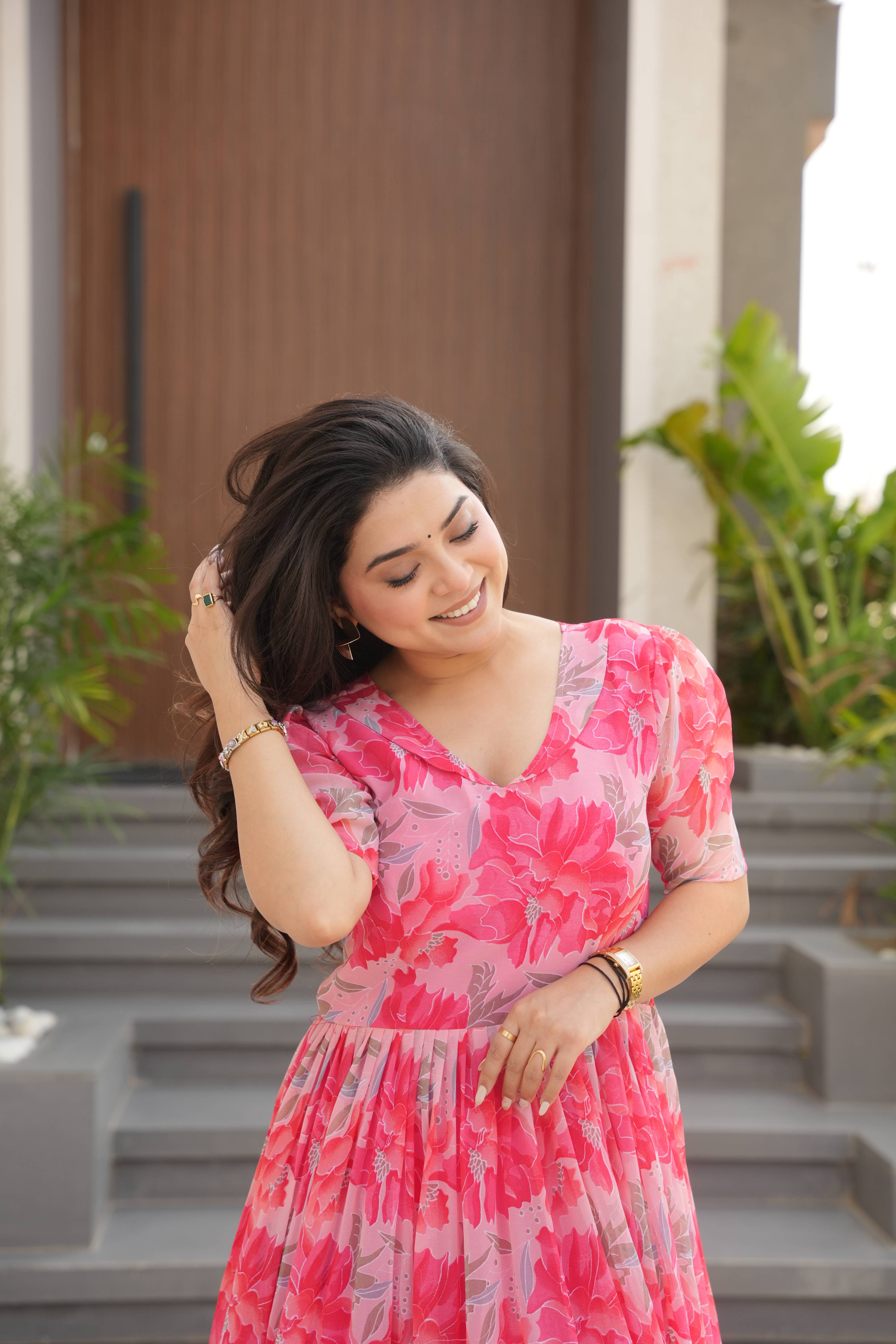 Faux Georgette Gown