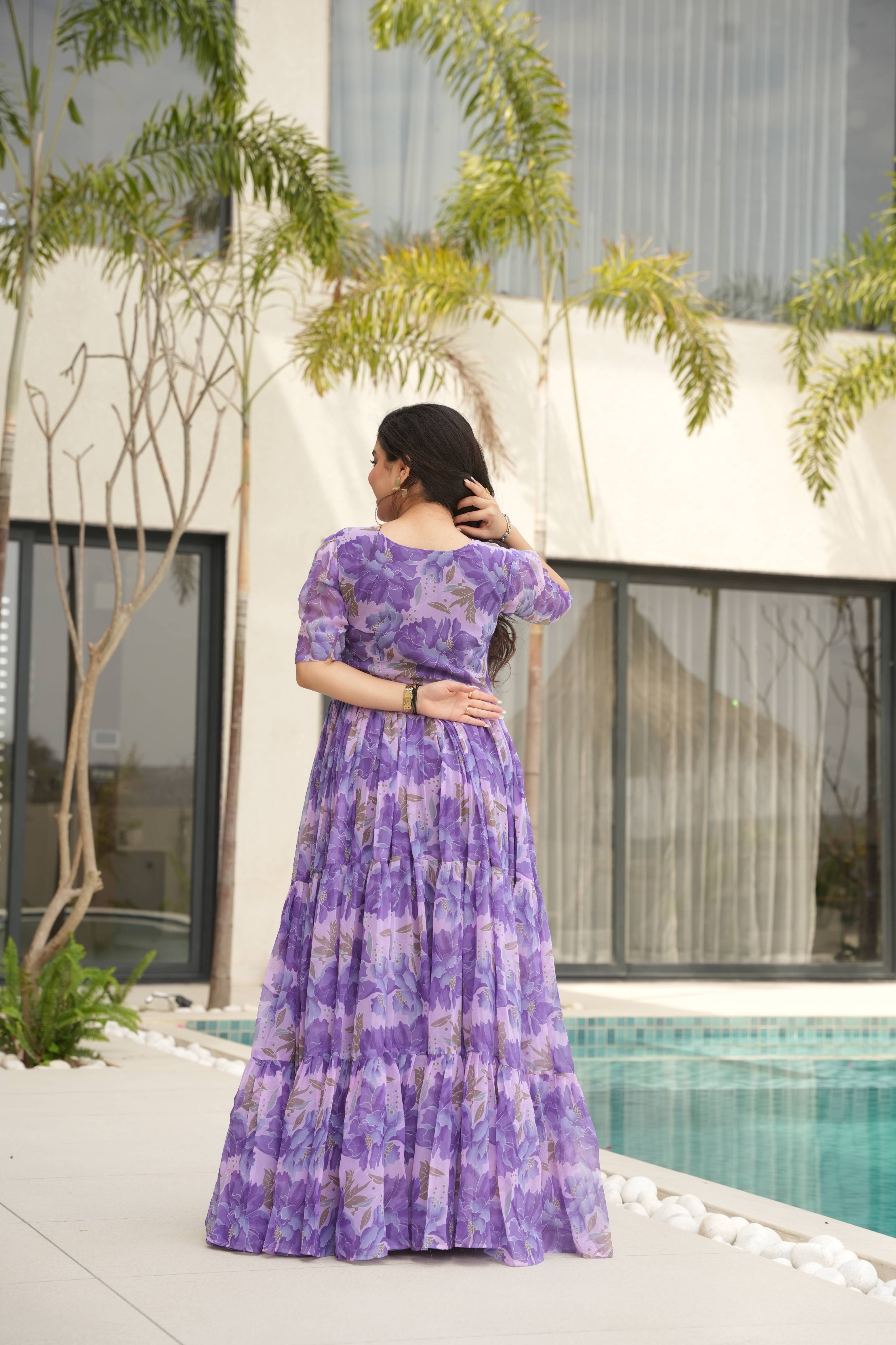 Faux Georgette Gown