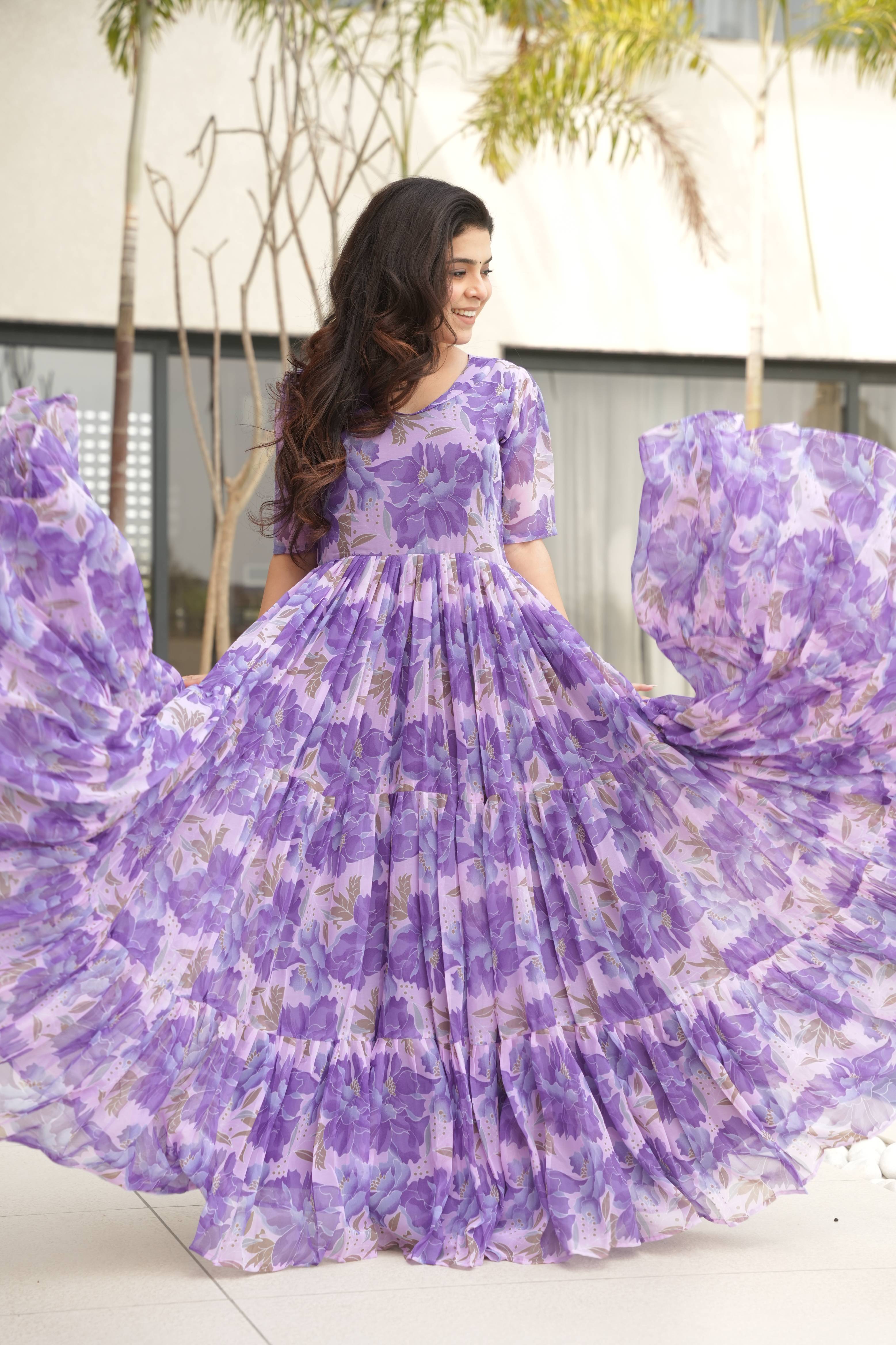 Faux Georgette Gown