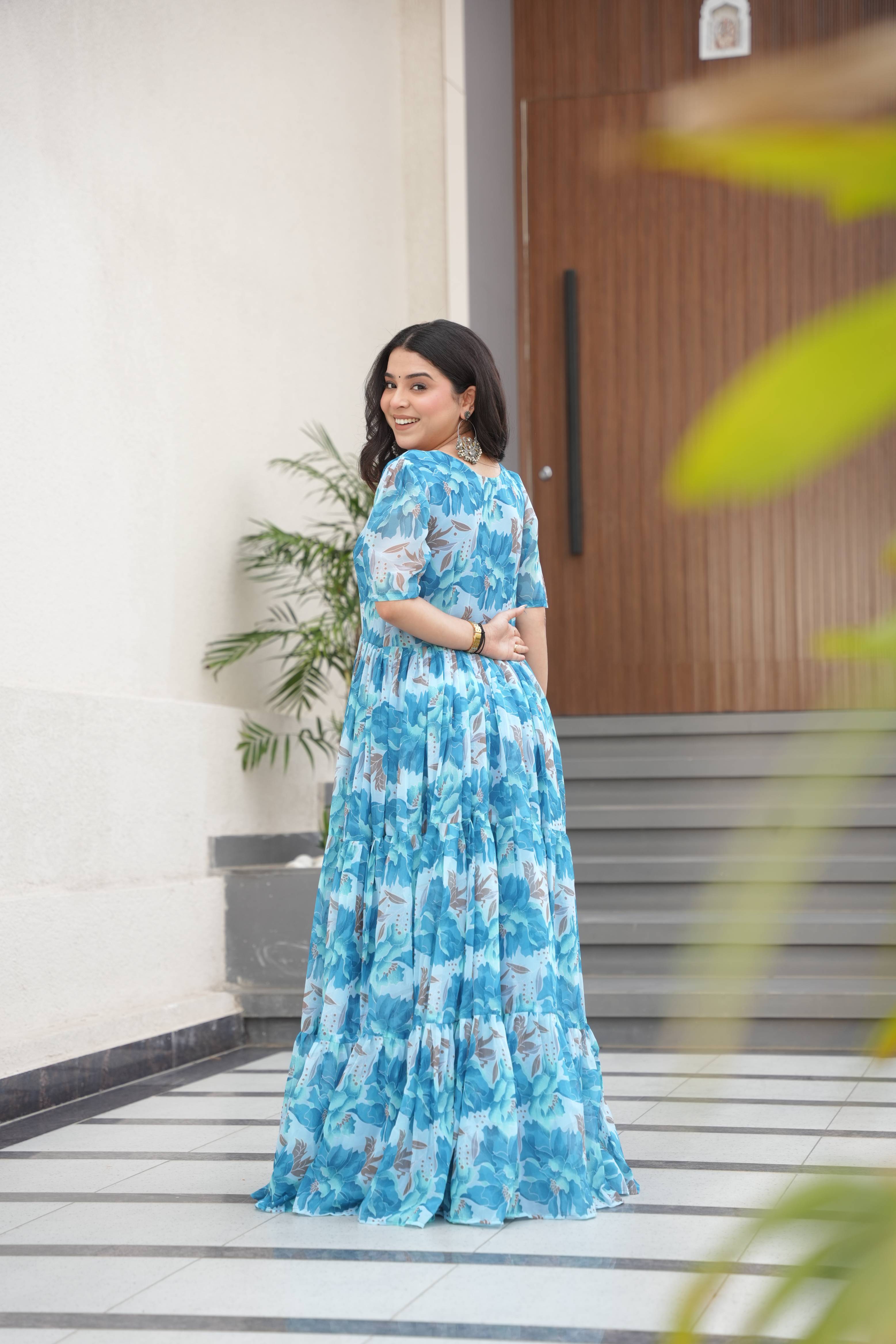 Faux Georgette Gown
