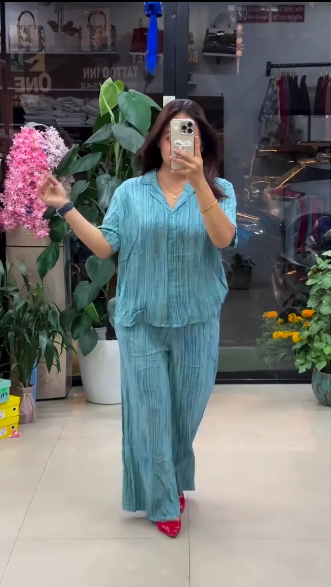 Designer Pure Linen Co - ord Set - Chhorii Fashion