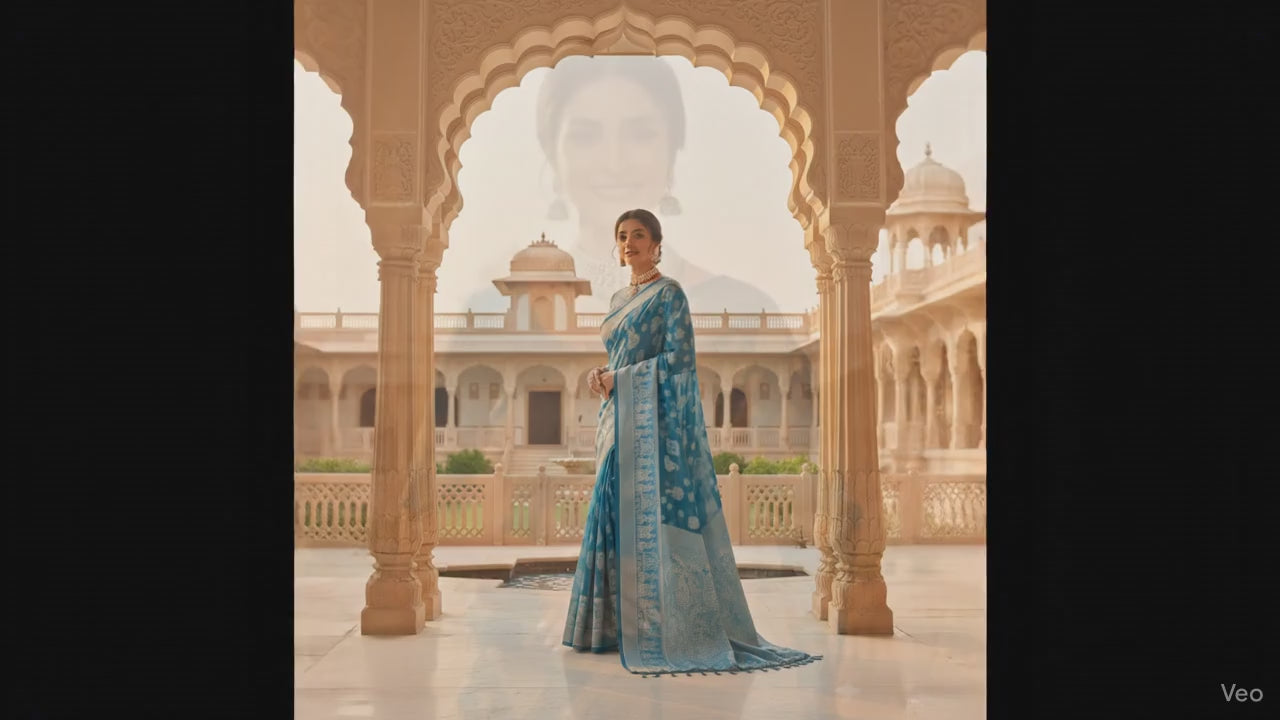 The Ananya Saree: Fox Georgette Rich Pallu Saree (Zari Woven)