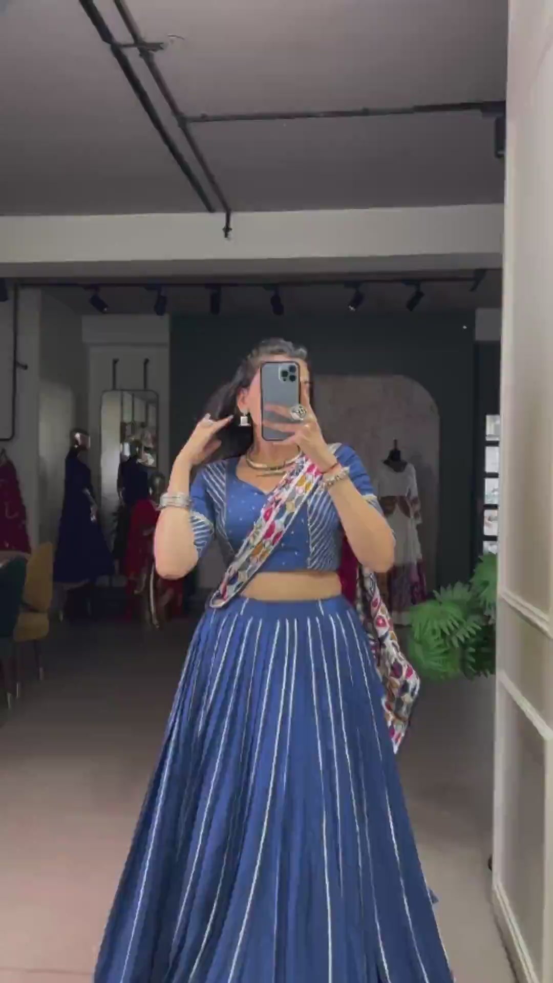 Navratri Pure Chanderi & Tasar Silk Lehenga Choli