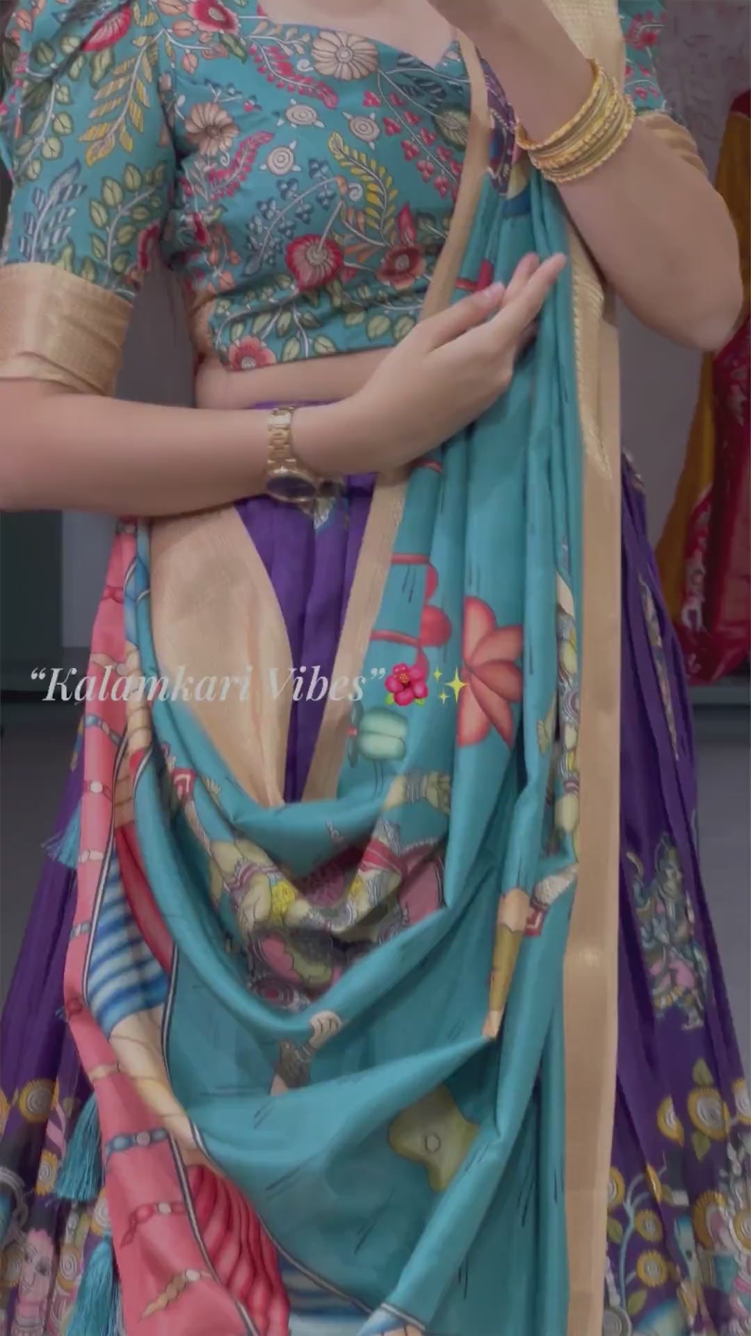 Dola Silk Kalamkari Print Lehengha Choli
