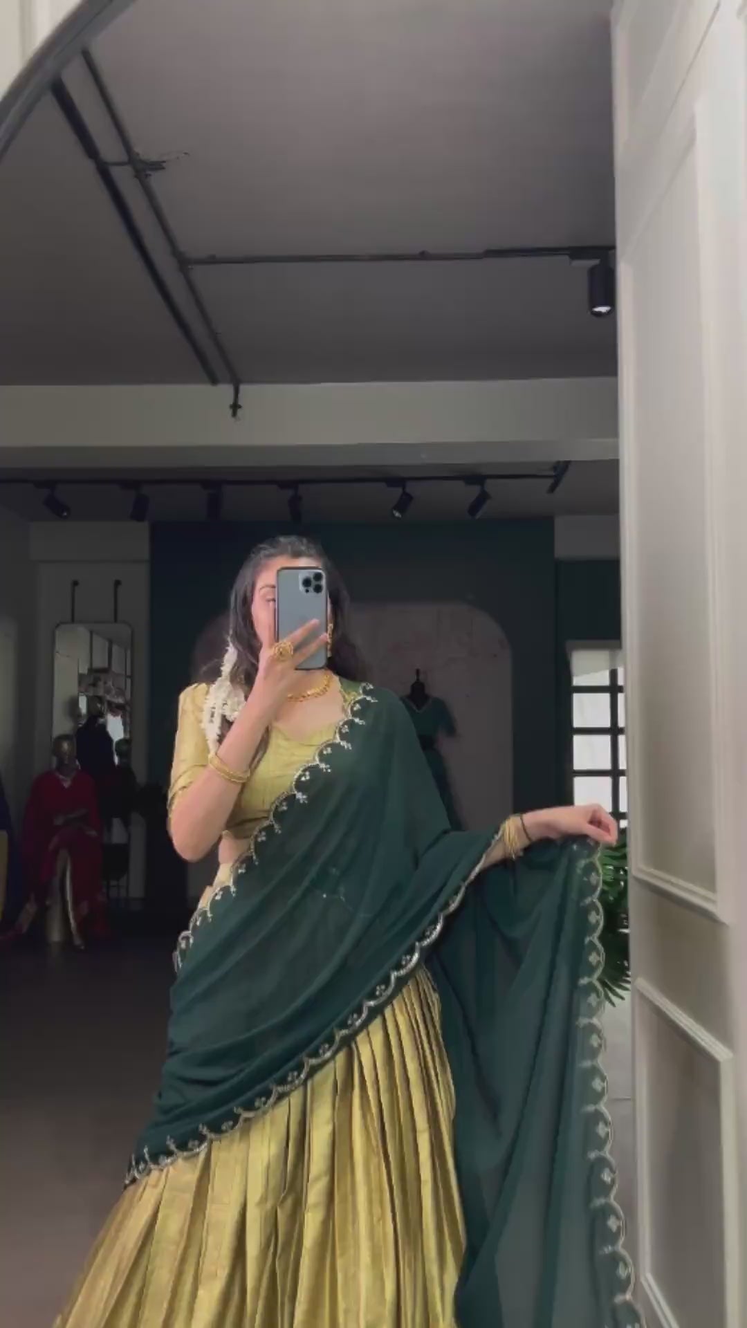 Royal Weave South Indian Half Saree Lehenga