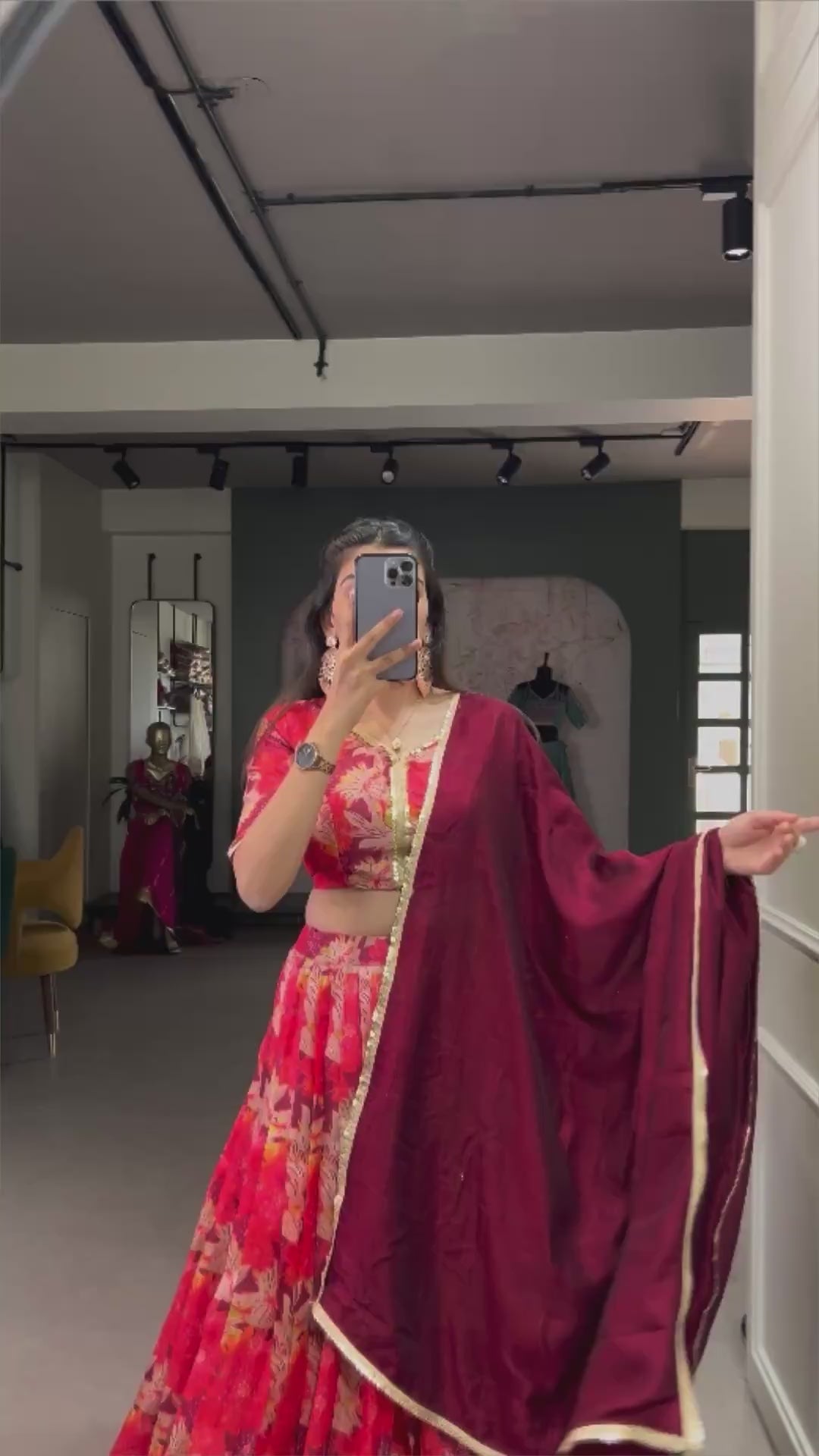 Regal Tussar Silk Printed Lehenga Choli